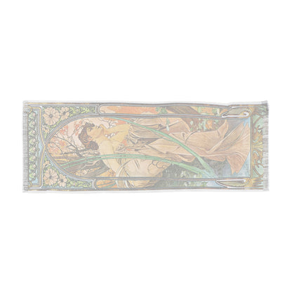 Evening Comtemplation | Alphonse Mucha Scarf – Art Nouveau Scarf - - 27" × 71'' - 