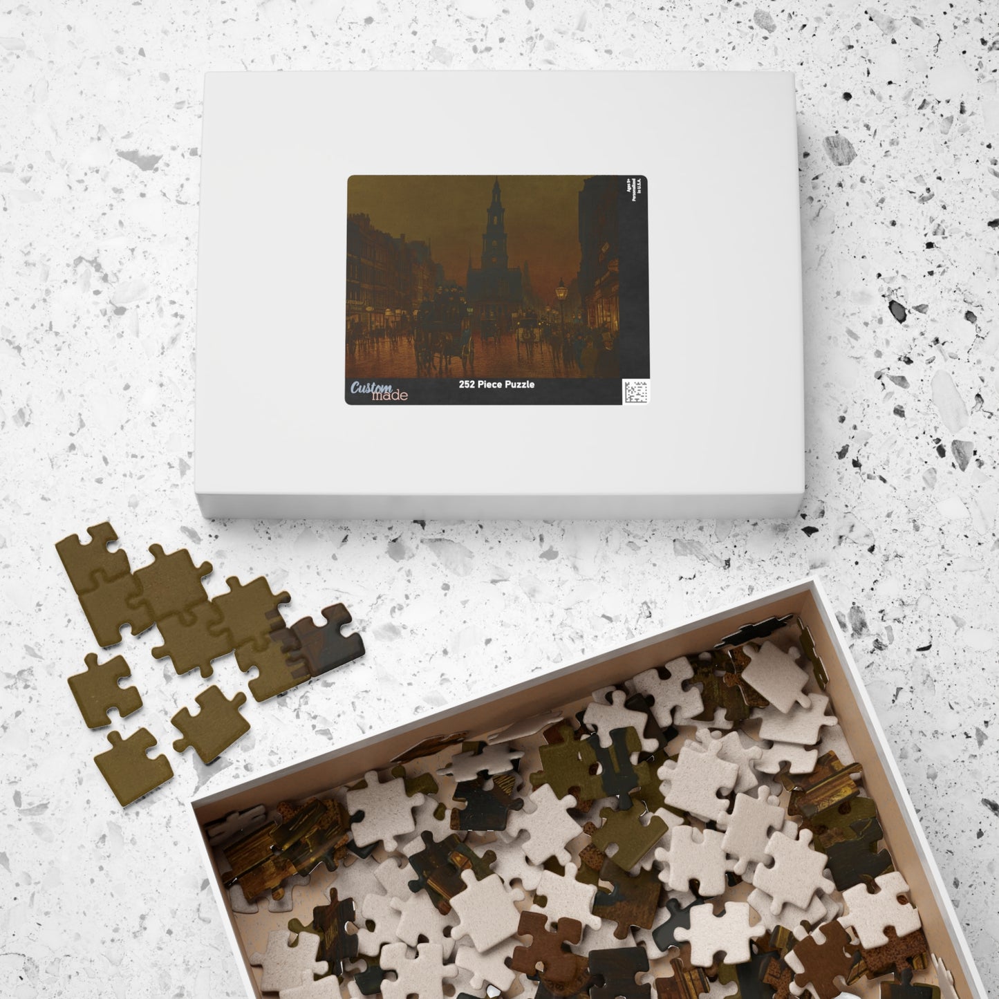 Evening on the strand, London Puzzle | John Atkinson Grimshaw - - 252 pcs (Horizontal) - 