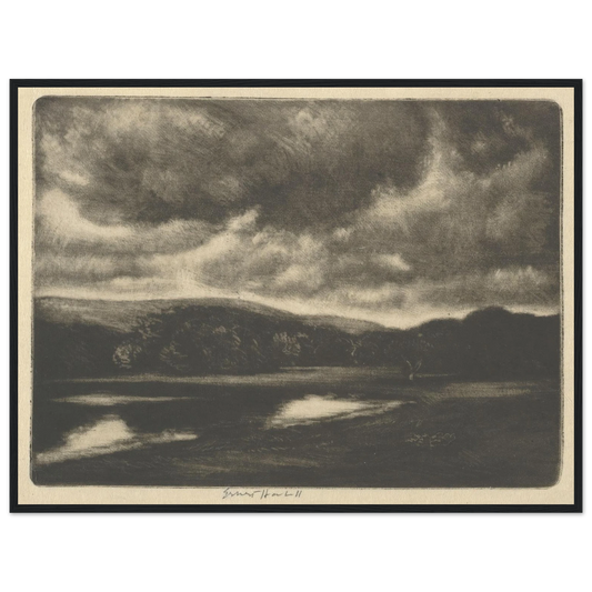 Evening Shadows (1919-1920) Art Print | Ernest Haskell - Framed Poster - 30x40 cm / 12x16″ - Black frame