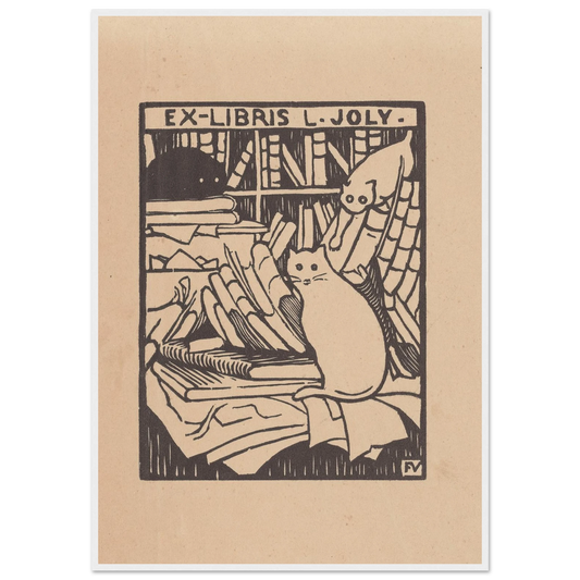 Ex-libris L. Joly (1893) Art Print | Felix Vallotton - Framed Poster - 30x40 cm / 12x16″ - Black frame