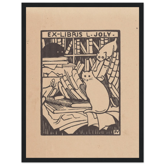 Ex-libris L. Joly (1893) Art Print | Felix Vallotton - Framed Poster - 30x40 cm / 12x16″ - Black frame