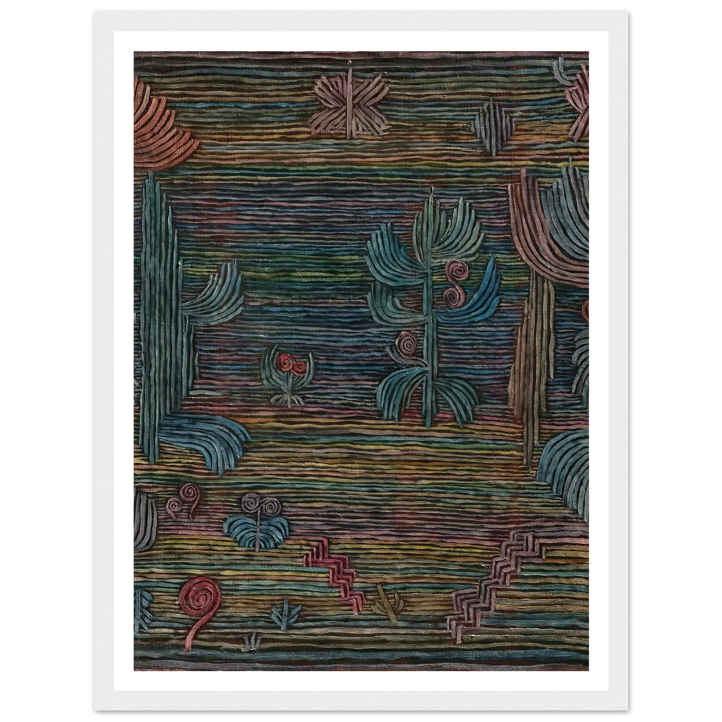 Exotischer Garten (1926) Art Print | Paul Klee - Framed Poster - 30x40 cm / 12x16″ - Black frame