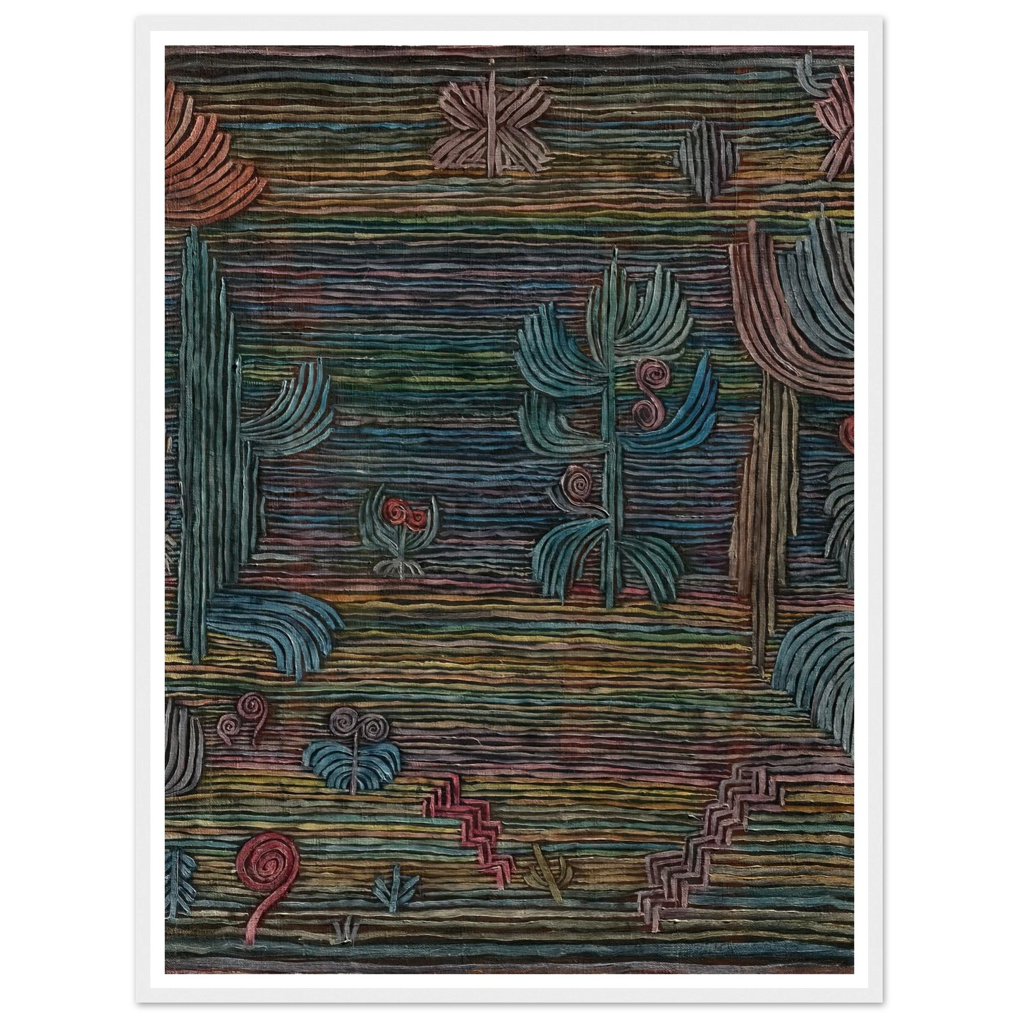 Exotischer Garten (1926) Art Print | Paul Klee - Framed Poster - 30x40 cm / 12x16″ - Black frame