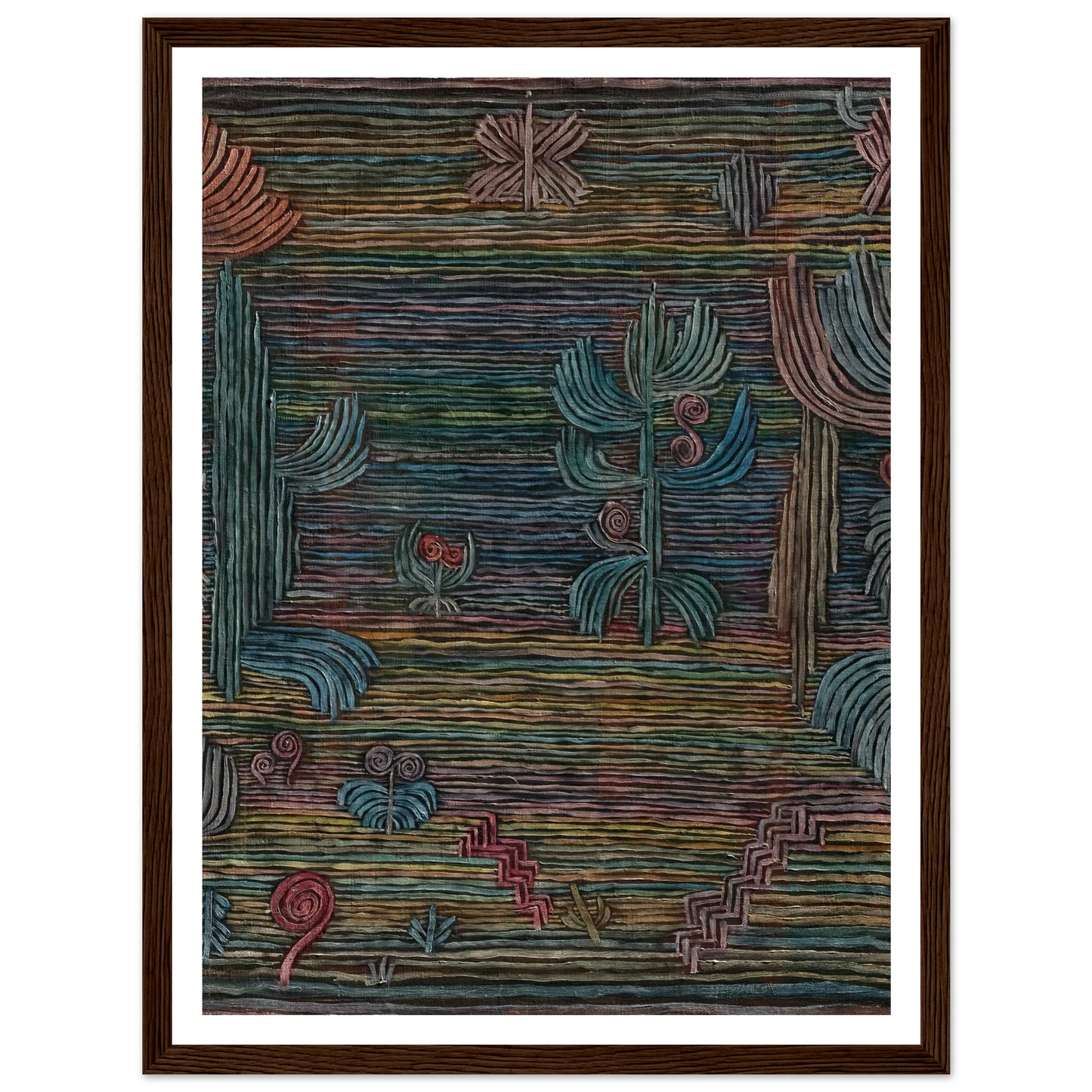 Exotischer Garten (1926) Art Print | Paul Klee - Framed Poster - 30x40 cm / 12x16″ - Black frame