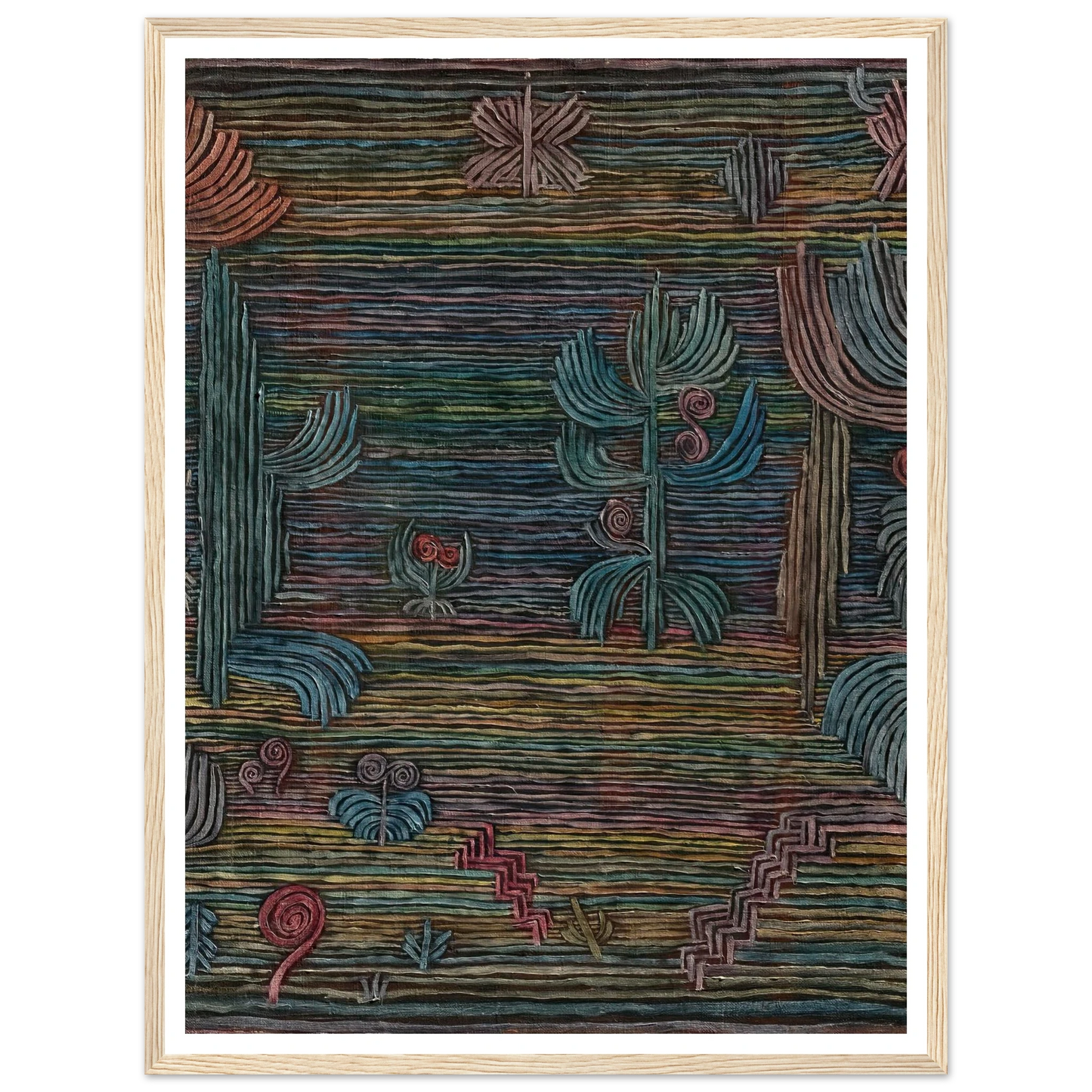 Exotischer Garten (1926) Art Print | Paul Klee - Framed Poster - 30x40 cm / 12x16″ - Black frame