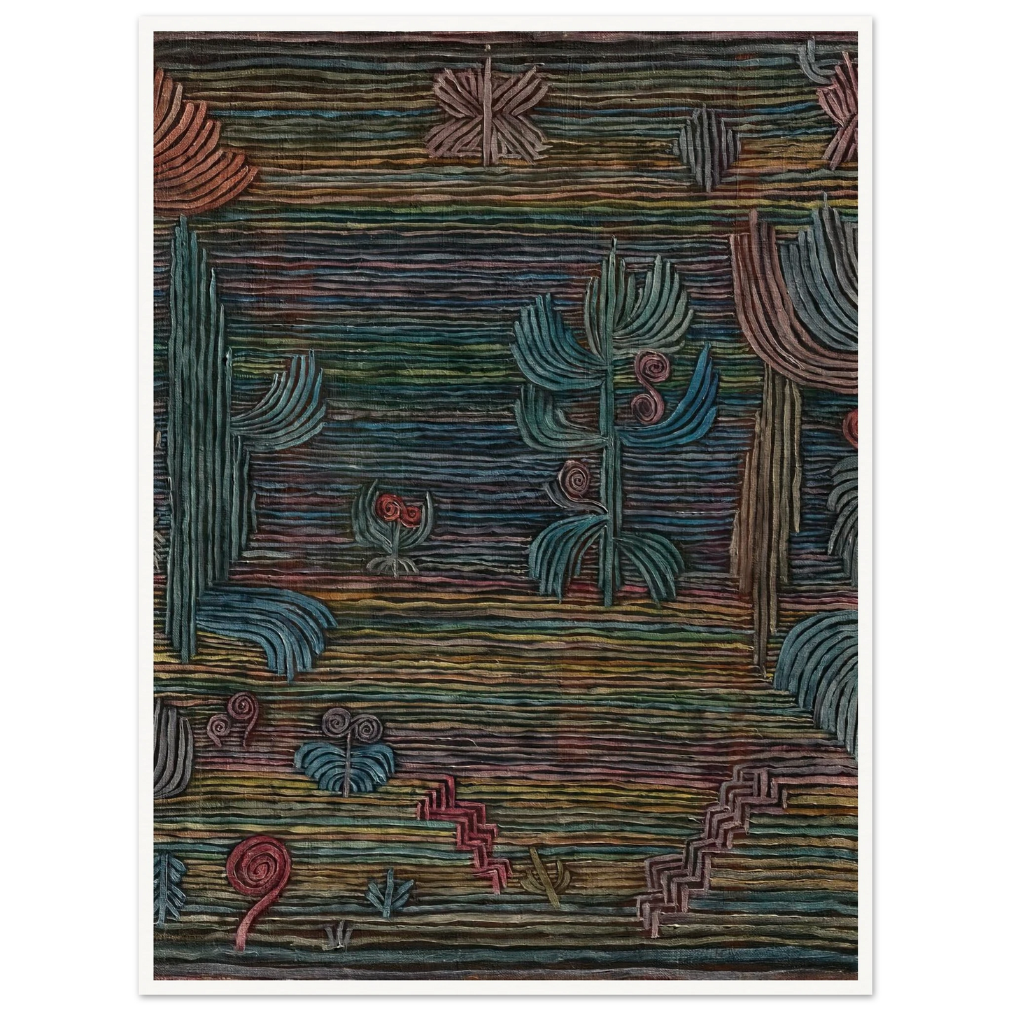 Exotischer Garten (1926) Art Print | Paul Klee - Framed Poster - 30x40 cm / 12x16″ - Black frame