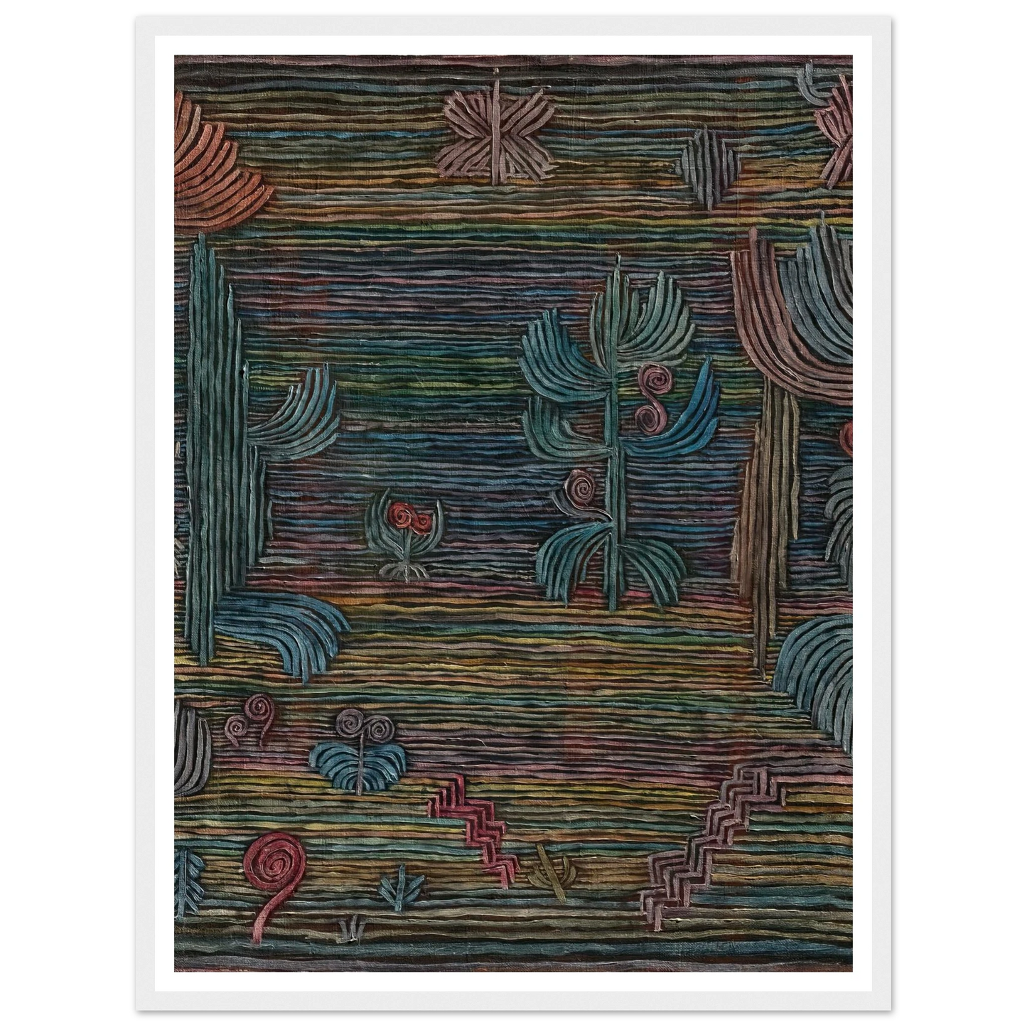 Exotischer Garten (1926) Art Print | Paul Klee - Framed Poster - 30x40 cm / 12x16″ - Black frame