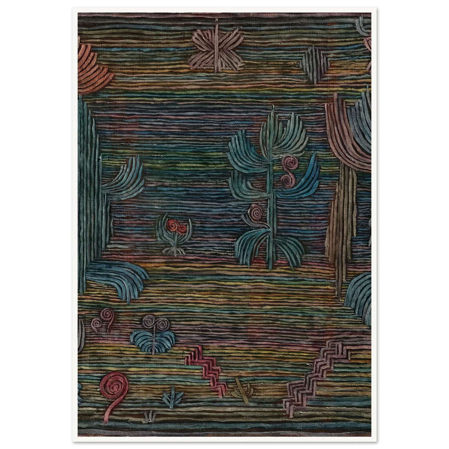 Exotischer Garten (1926) Art Print | Paul Klee - Framed Poster - 30x40 cm / 12x16″ - Black frame