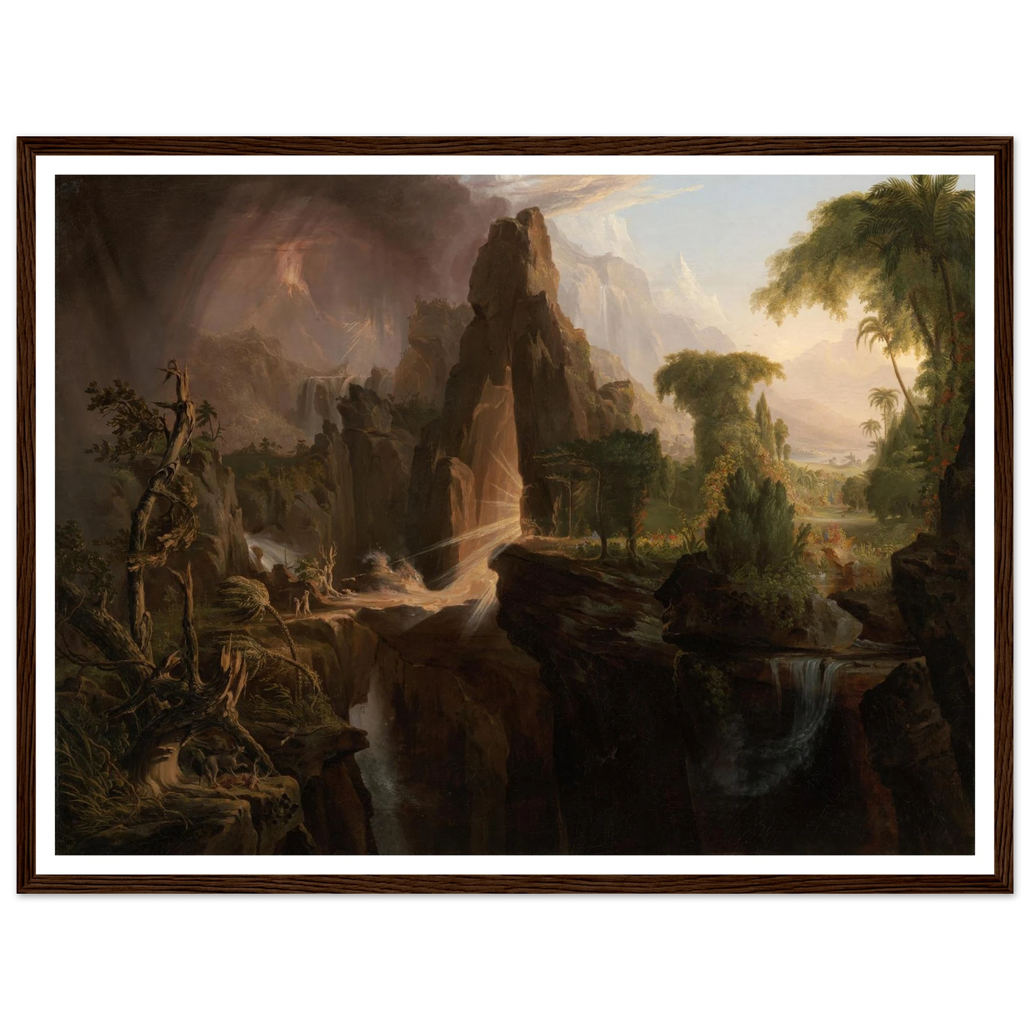 Expulsion from the Garden of Eden (1828) Art Print | Thomas Cole - Framed Poster - 30x40 cm / 12x16″ - Black frame