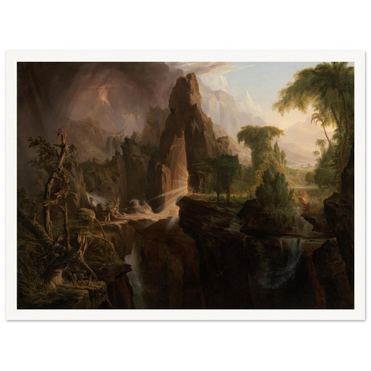 Expulsion from the Garden of Eden (1828) Art Print | Thomas Cole - Framed Poster - 30x40 cm / 12x16″ - Black frame