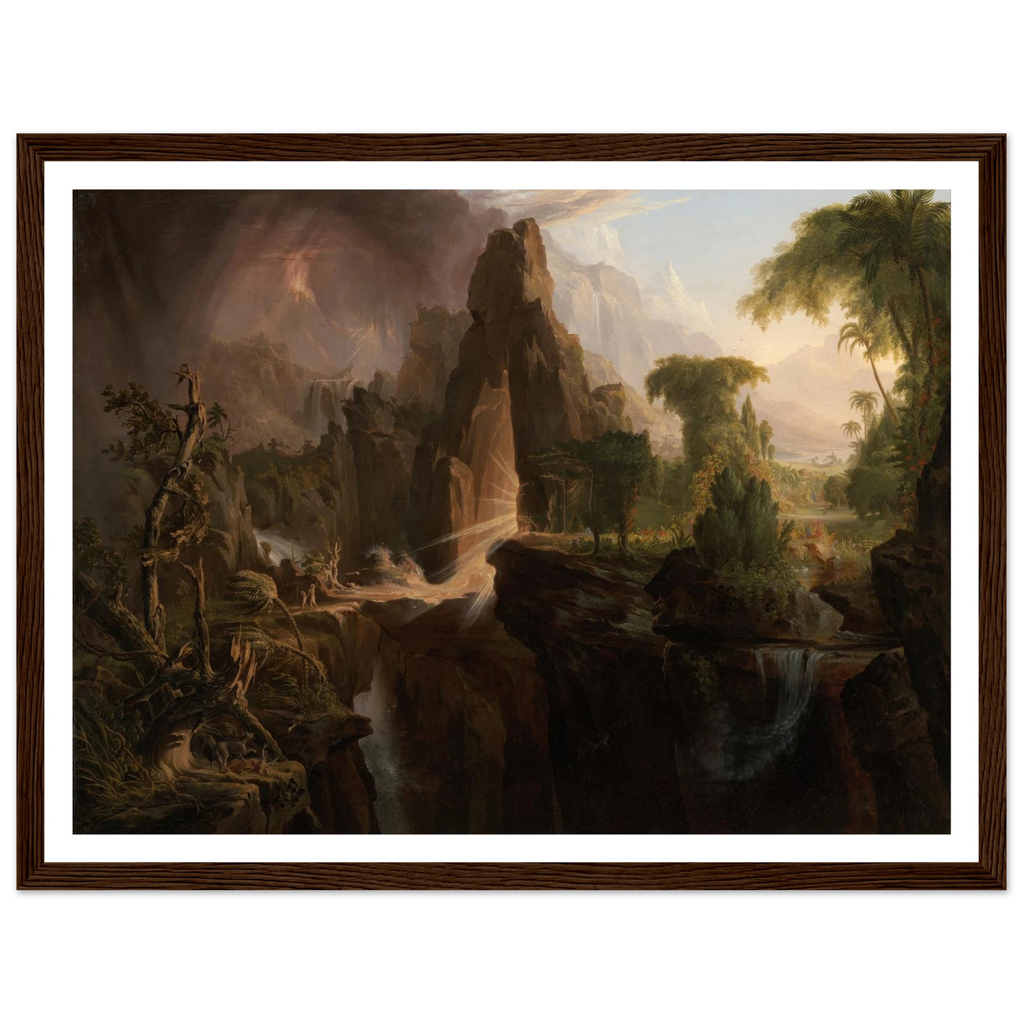 Expulsion from the Garden of Eden (1828) Art Print | Thomas Cole - Framed Poster - 30x40 cm / 12x16″ - Black frame