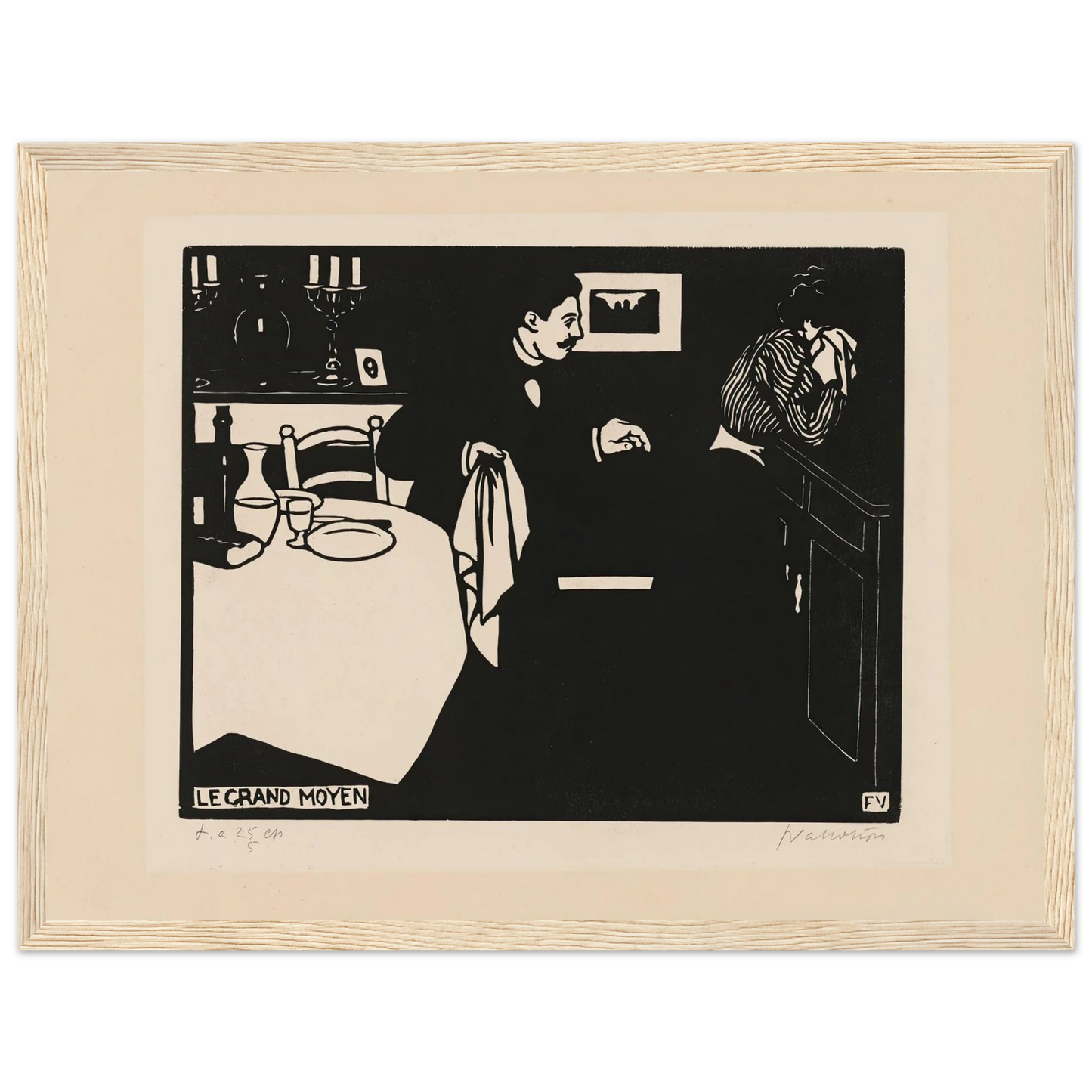 Extreme Measure (Le grand moyen) (1898) Art Print | Felix Vallotton - Framed Poster - 30x40 cm / 12x16″ - Black frame