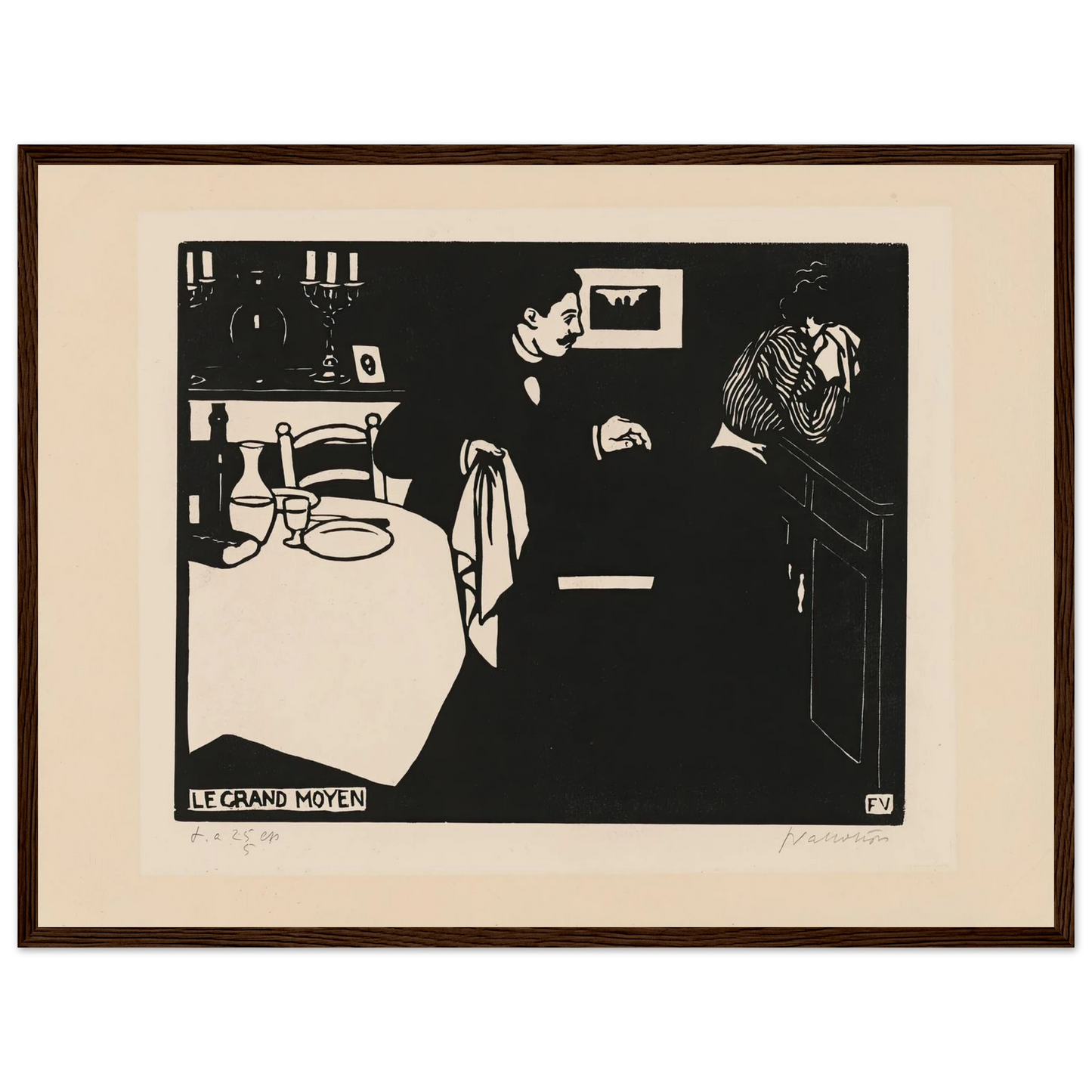 Extreme Measure (Le grand moyen) (1898) Art Print | Felix Vallotton - Framed Poster - 30x40 cm / 12x16″ - Black frame