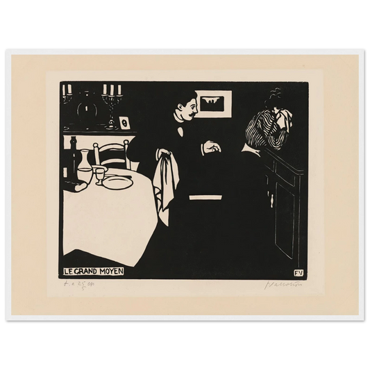 Extreme Measure (Le grand moyen) (1898) Art Print | Felix Vallotton - Framed Poster - 30x40 cm / 12x16″ - Black frame