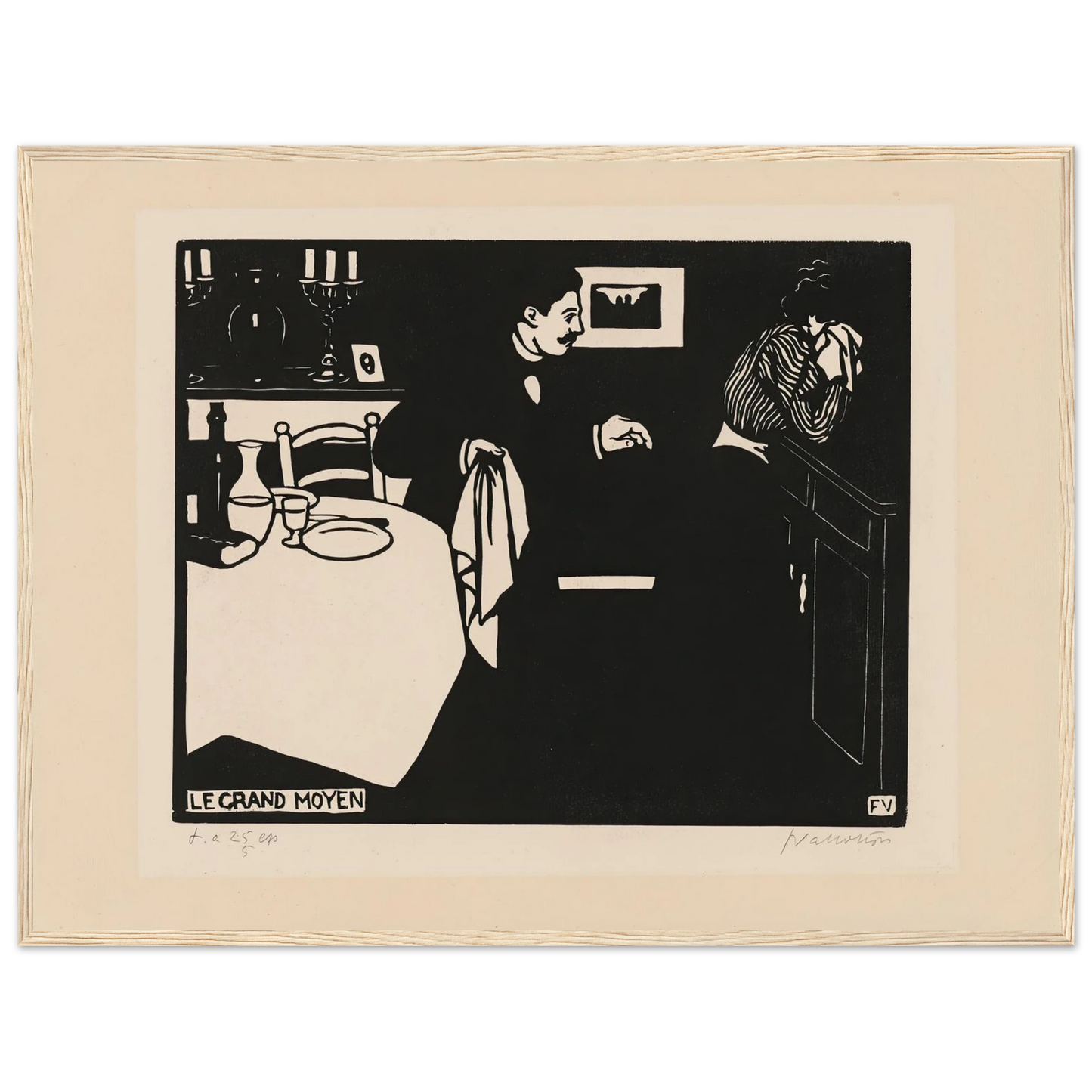 Extreme Measure (Le grand moyen) (1898) Art Print | Felix Vallotton - Framed Poster - 30x40 cm / 12x16″ - Black frame