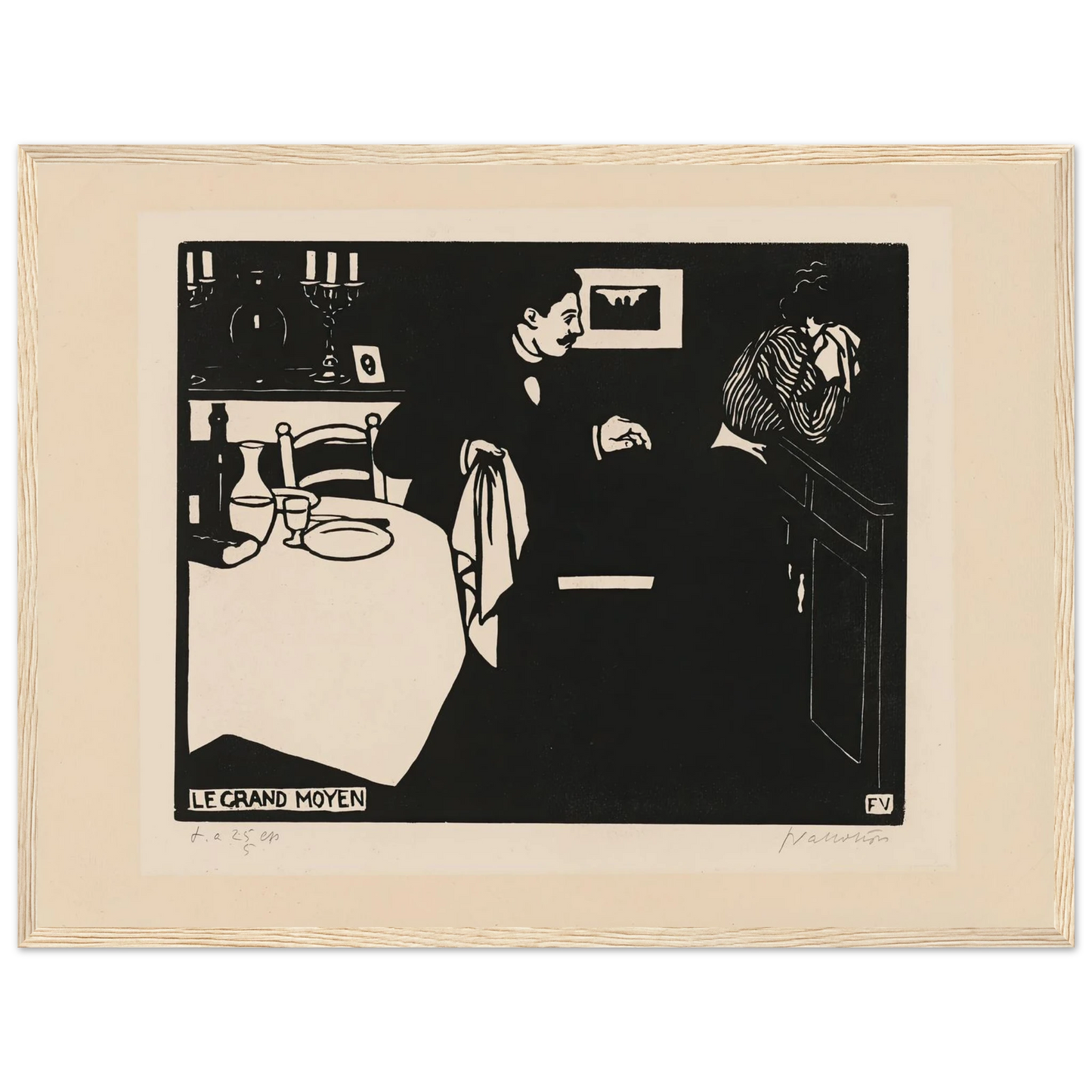 Extreme Measure (Le grand moyen) (1898) Art Print | Felix Vallotton - Framed Poster - 30x40 cm / 12x16″ - Black frame