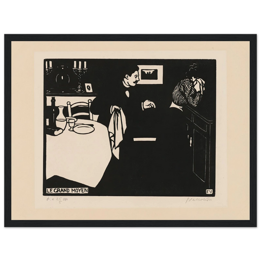 Extreme Measure (Le grand moyen) (1898) Art Print | Felix Vallotton - Framed Poster - 30x40 cm / 12x16″ - Black frame
