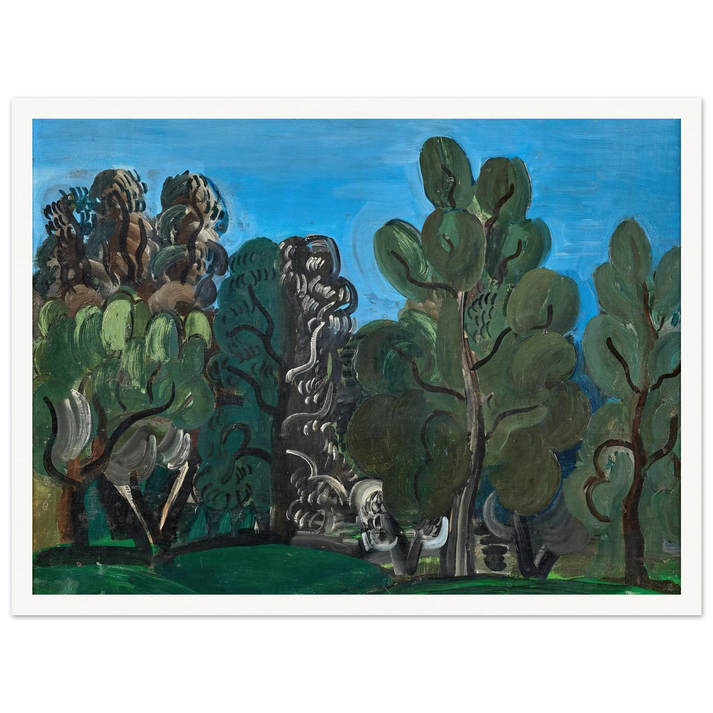 Eze (1926) Art Print | Raoul Dufy - Framed Poster - 30x40 cm / 12x16″ - Black frame