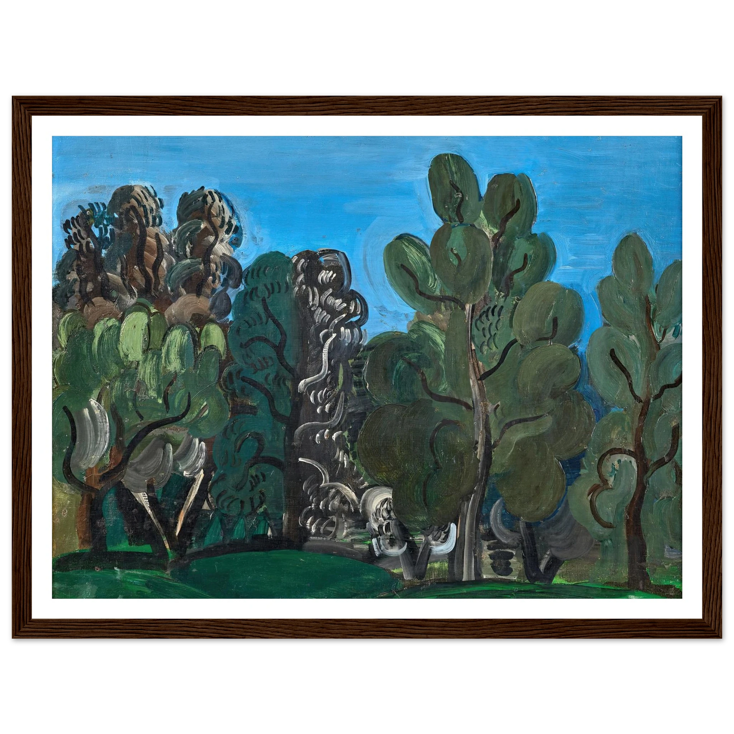 Eze (1926) Art Print | Raoul Dufy - Framed Poster - 30x40 cm / 12x16″ - Black frame