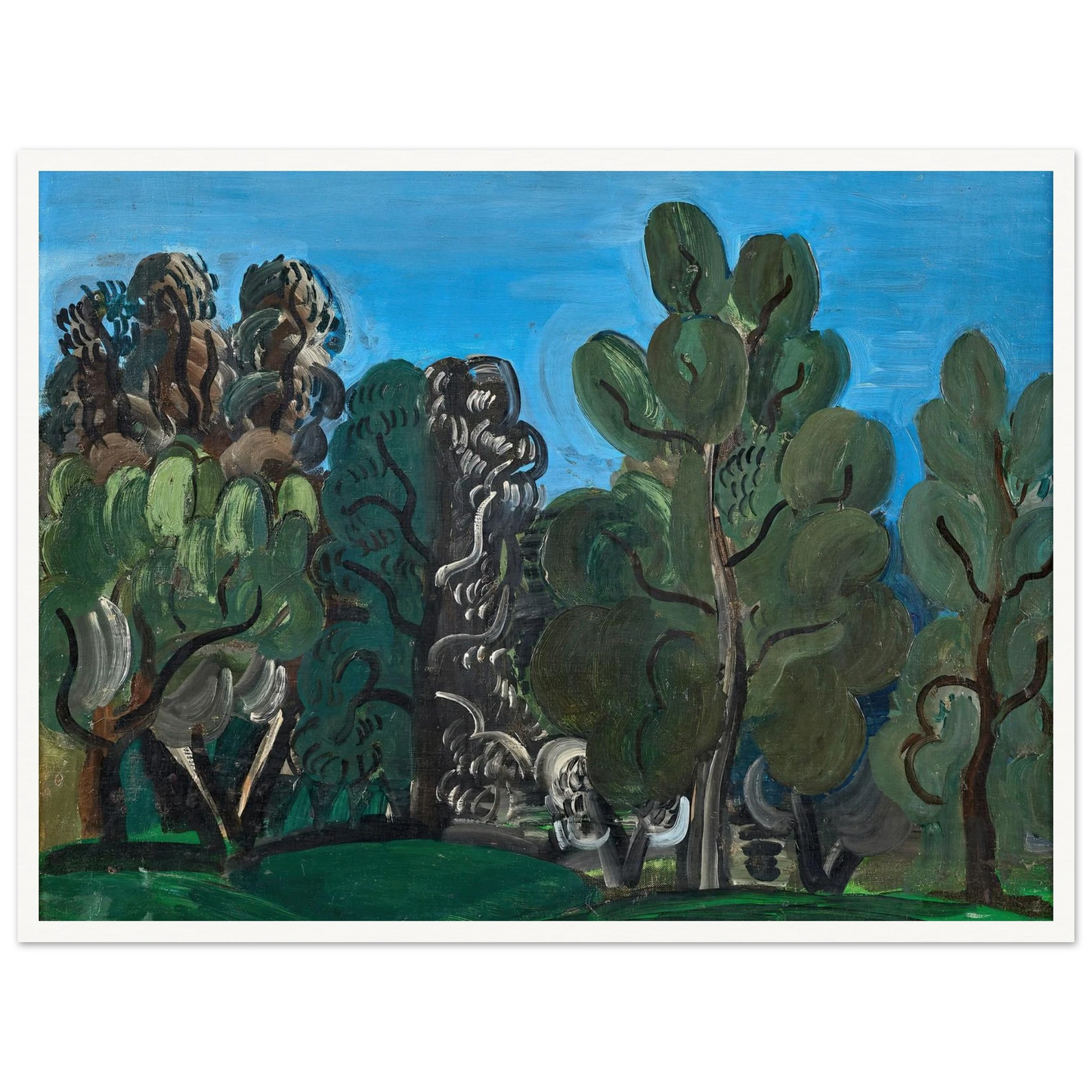 Eze (1926) Art Print | Raoul Dufy - Framed Poster - 30x40 cm / 12x16″ - Black frame