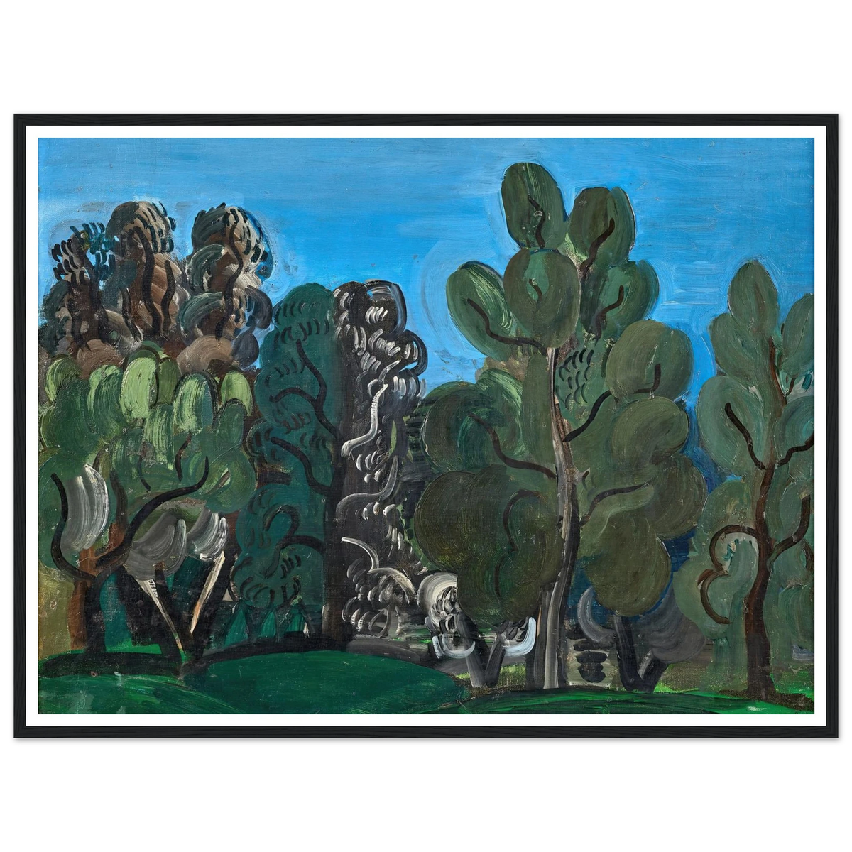 Eze (1926) Art Print | Raoul Dufy - Framed Poster - 30x40 cm / 12x16″ - Black frame