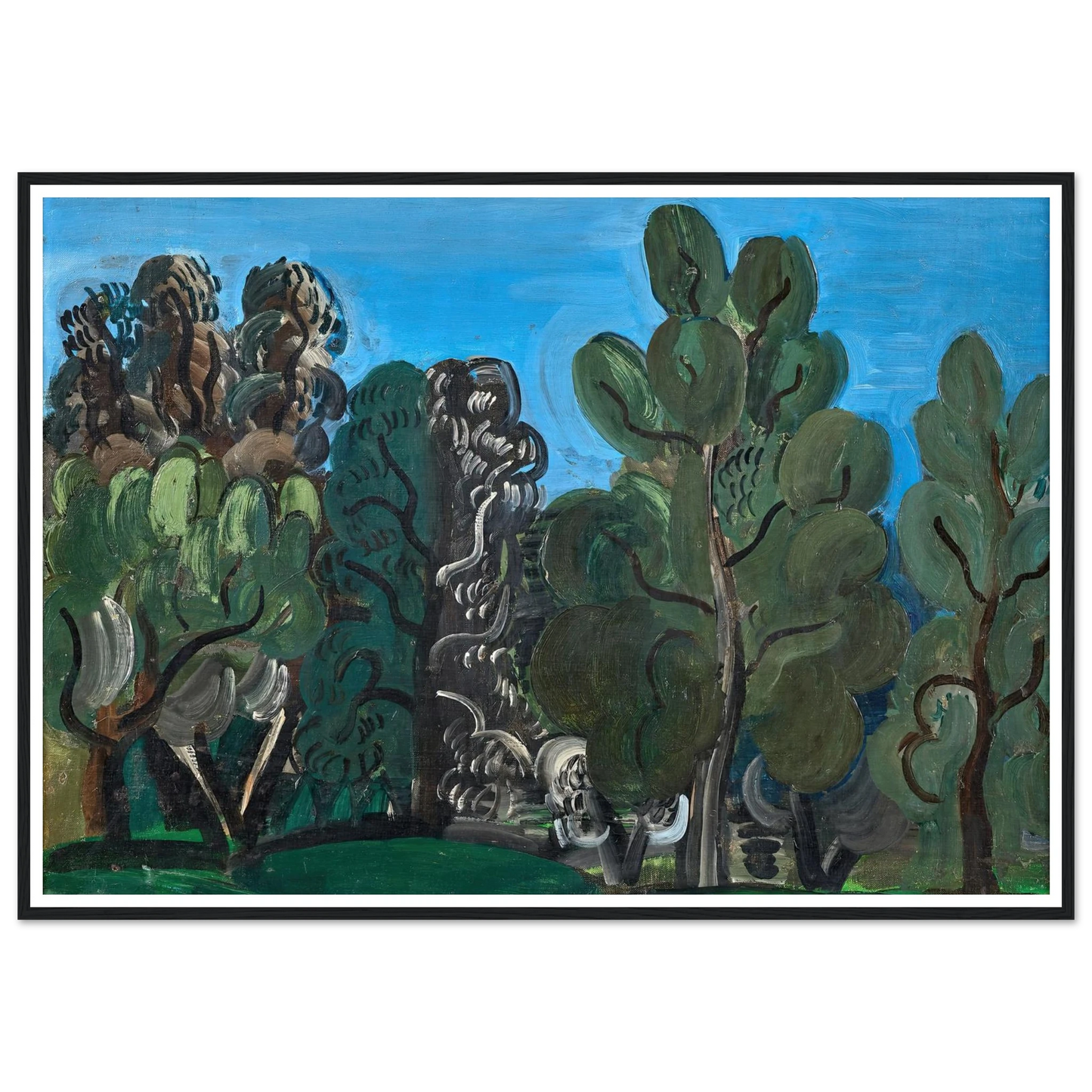 Eze (1926) Art Print | Raoul Dufy - Framed Poster - 30x40 cm / 12x16″ - Black frame