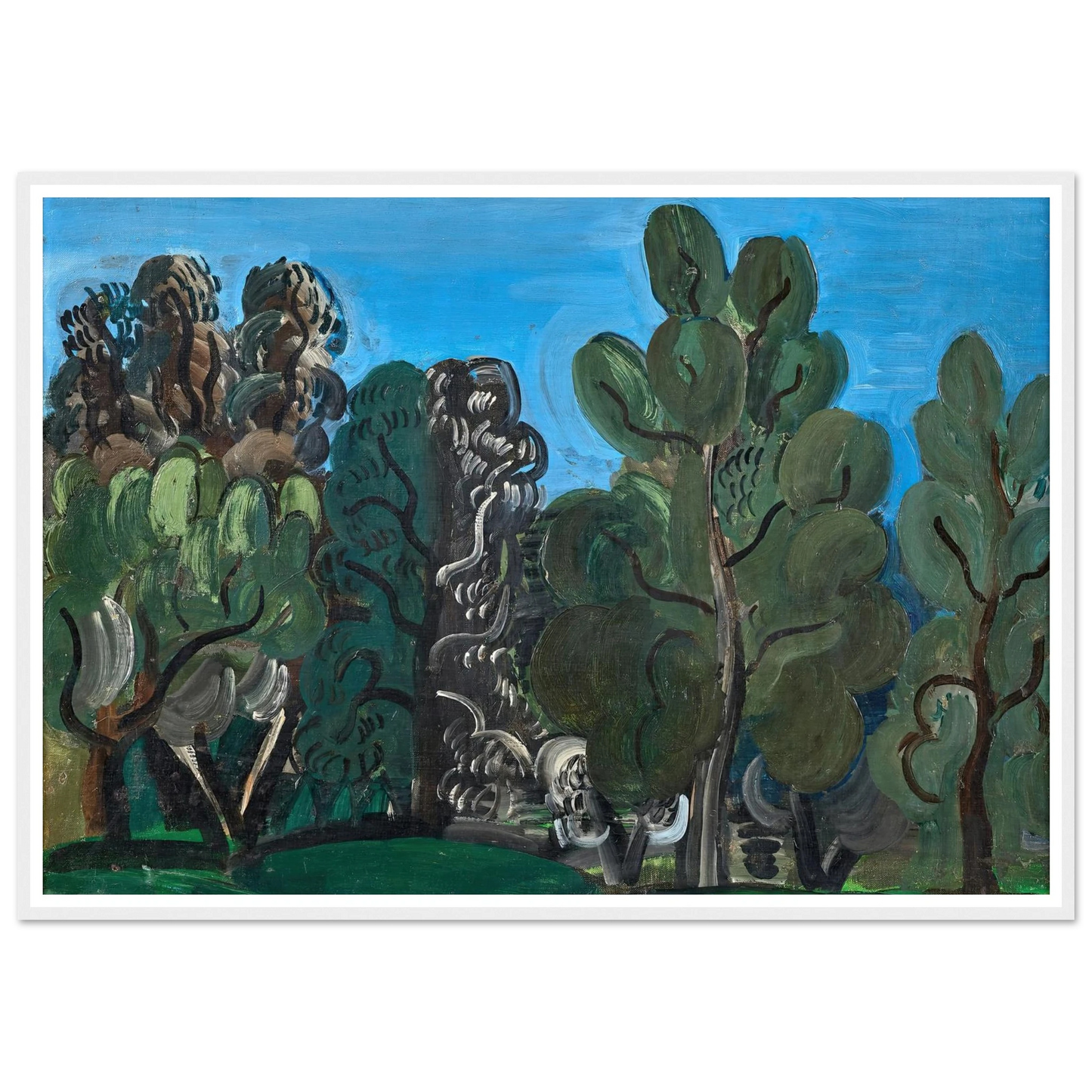 Eze (1926) Art Print | Raoul Dufy - Framed Poster - 30x40 cm / 12x16″ - Black frame