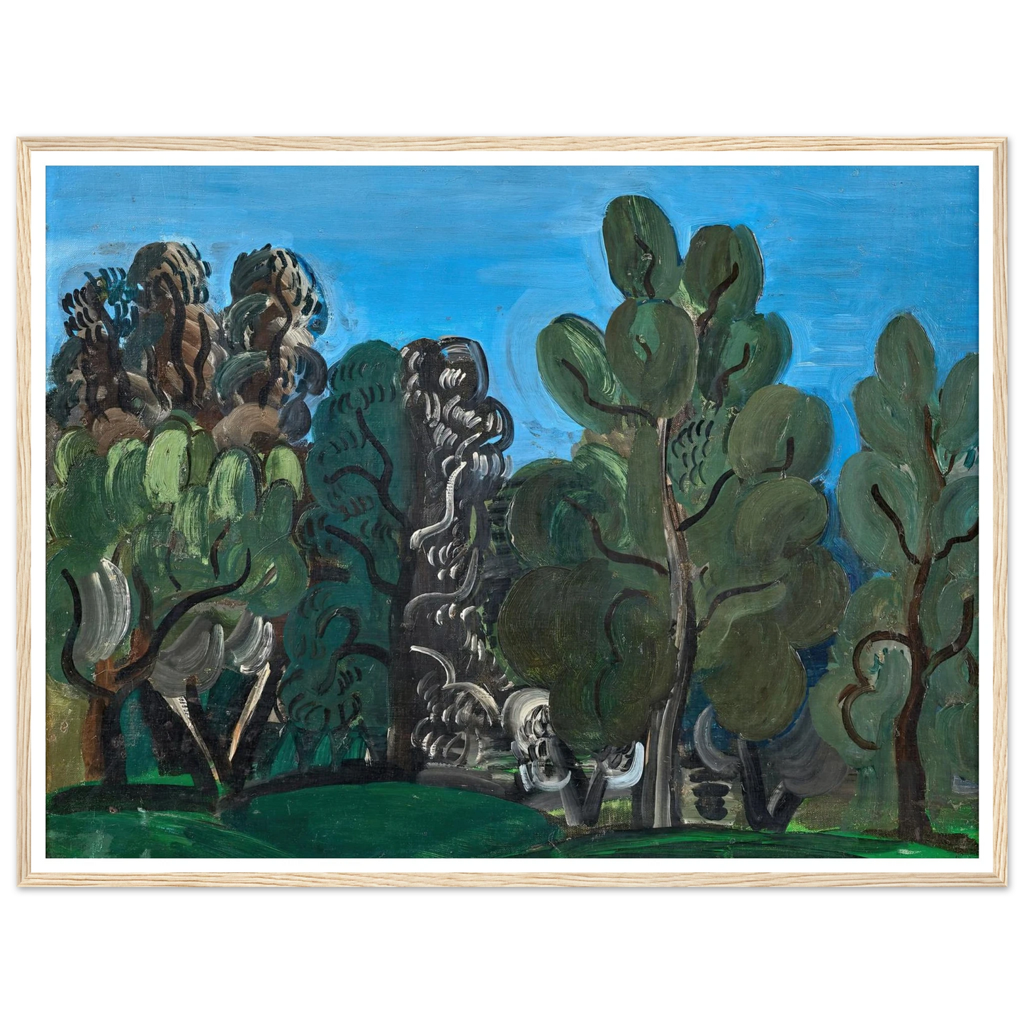 Eze (1926) Art Print | Raoul Dufy - Framed Poster - 30x40 cm / 12x16″ - Black frame