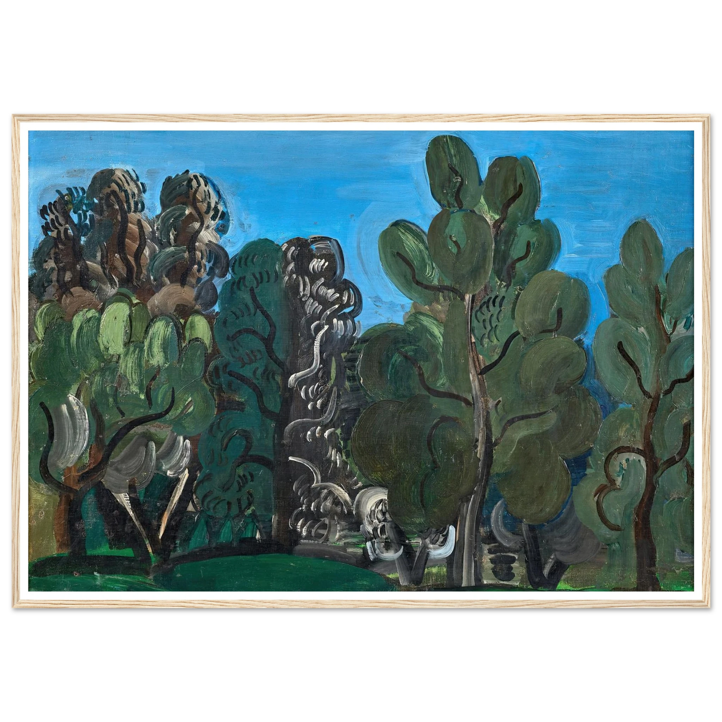 Eze (1926) Art Print | Raoul Dufy - Framed Poster - 30x40 cm / 12x16″ - Black frame