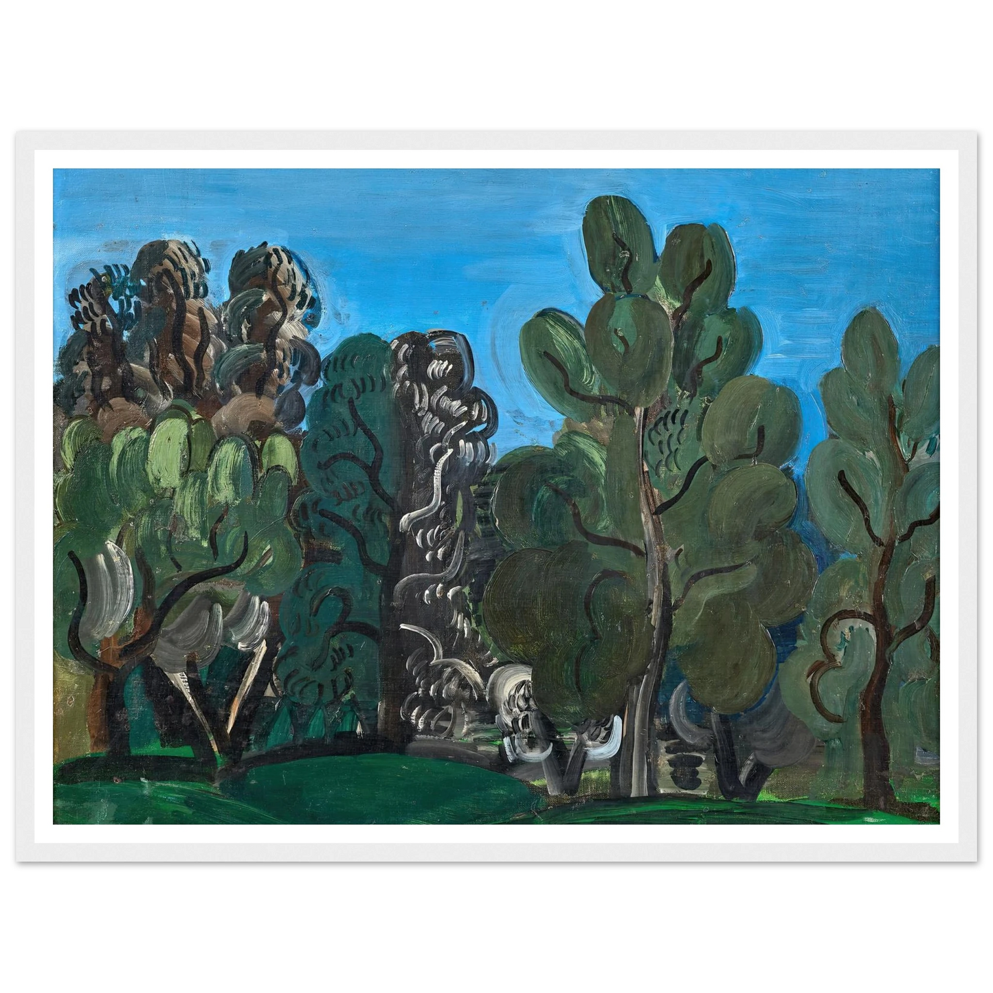 Eze (1926) Art Print | Raoul Dufy - Framed Poster - 30x40 cm / 12x16″ - Black frame