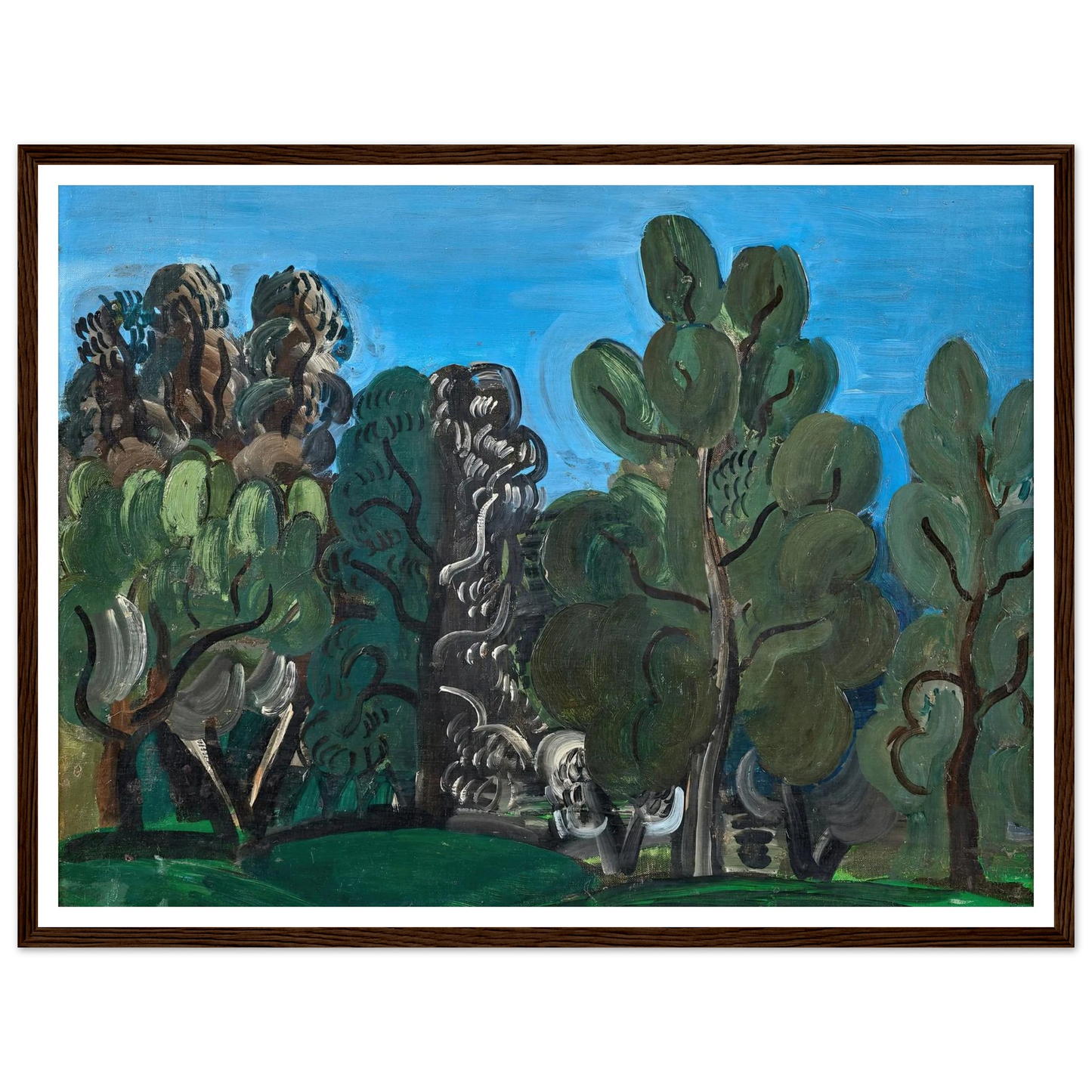 Eze (1926) Art Print | Raoul Dufy - Framed Poster - 30x40 cm / 12x16″ - Black frame
