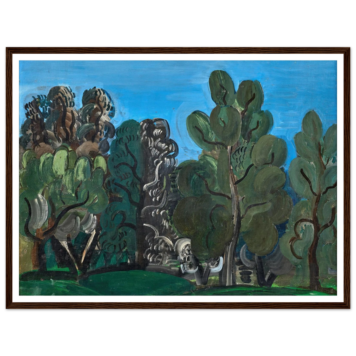 Eze (1926) Art Print | Raoul Dufy - Framed Poster - 30x40 cm / 12x16″ - Black frame