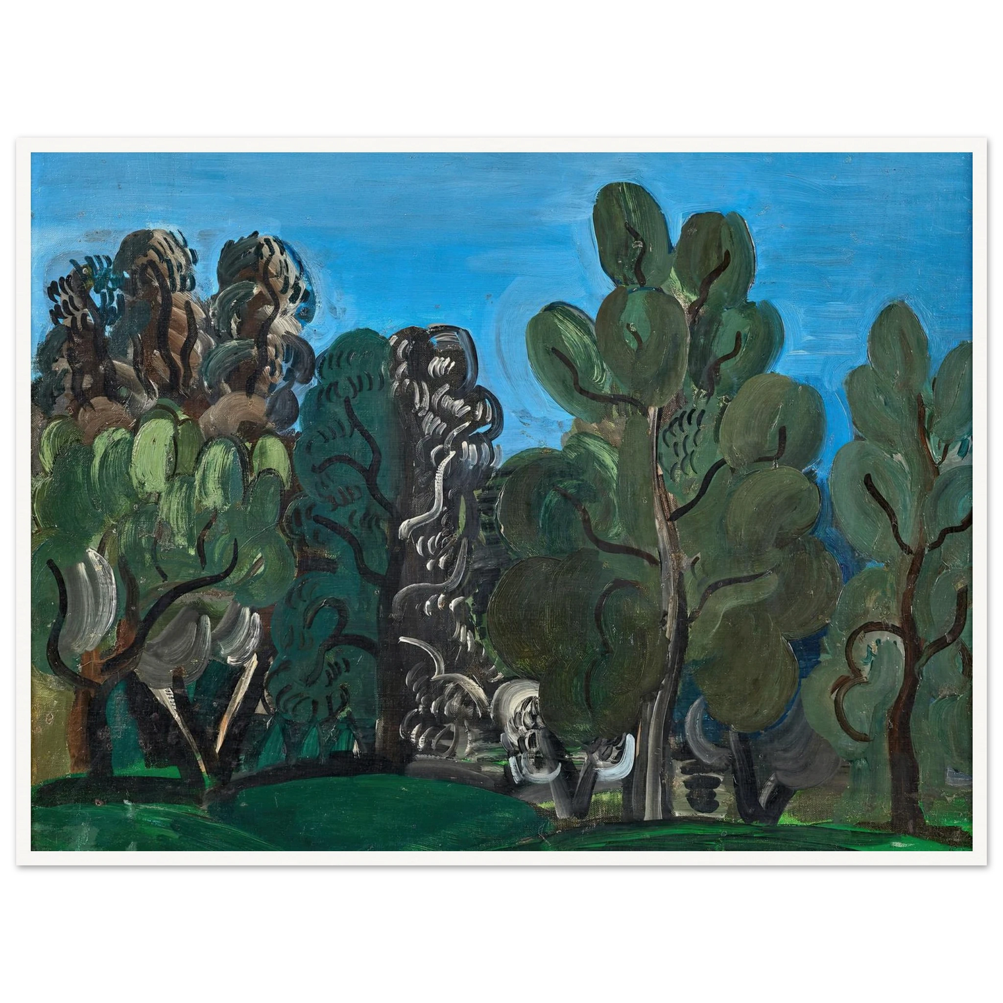 Eze (1926) Art Print | Raoul Dufy - Framed Poster - 30x40 cm / 12x16″ - Black frame