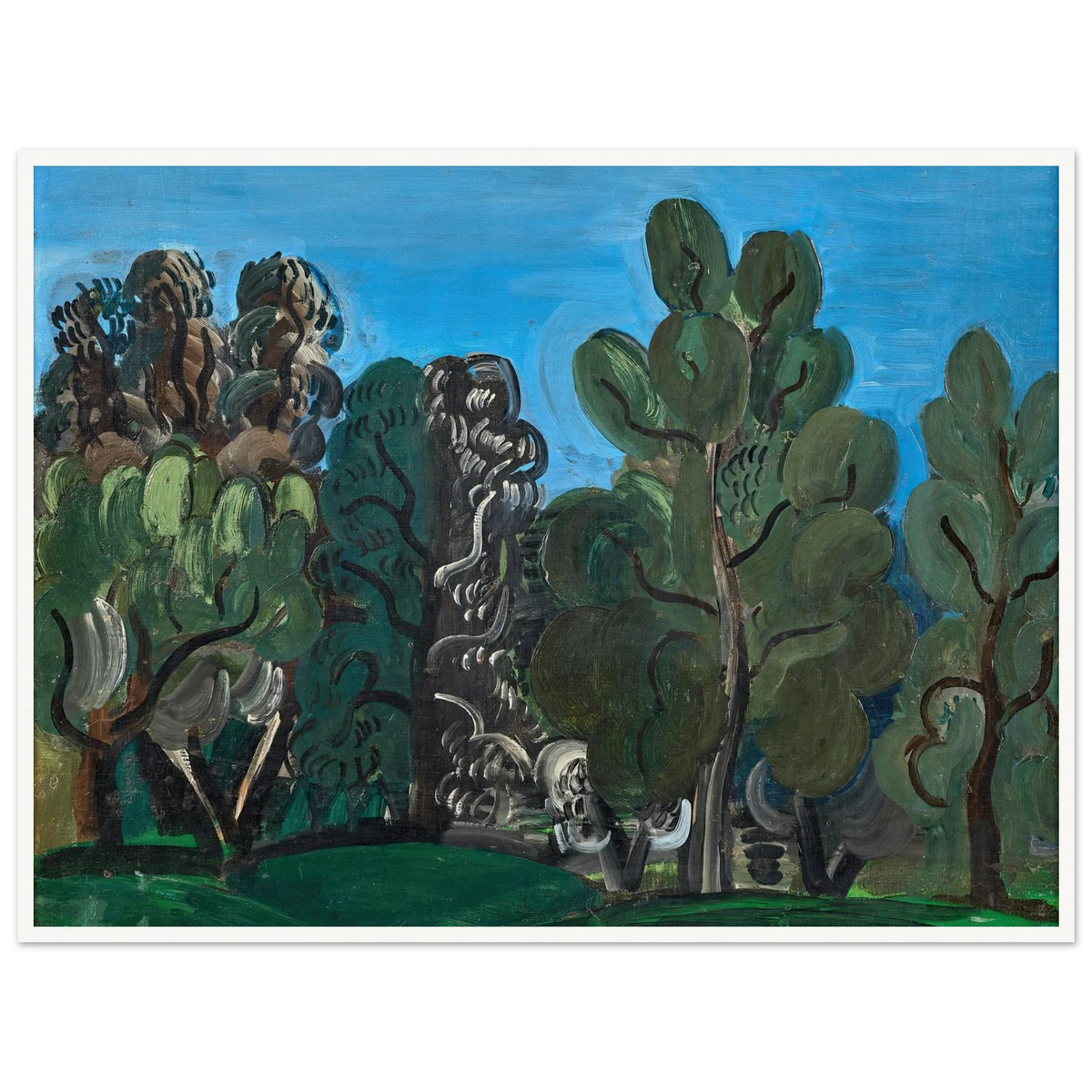 Eze (1926) Art Print | Raoul Dufy - Framed Poster - 30x40 cm / 12x16″ - Black frame