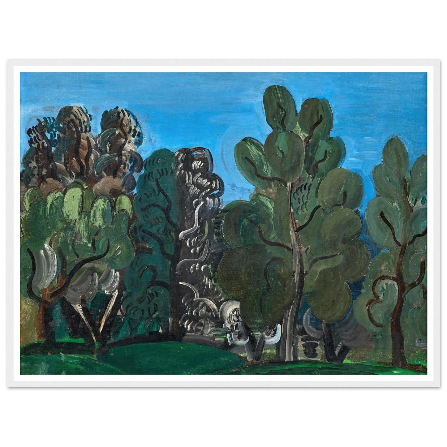 Eze (1926) Art Print | Raoul Dufy - Framed Poster - 30x40 cm / 12x16″ - Black frame