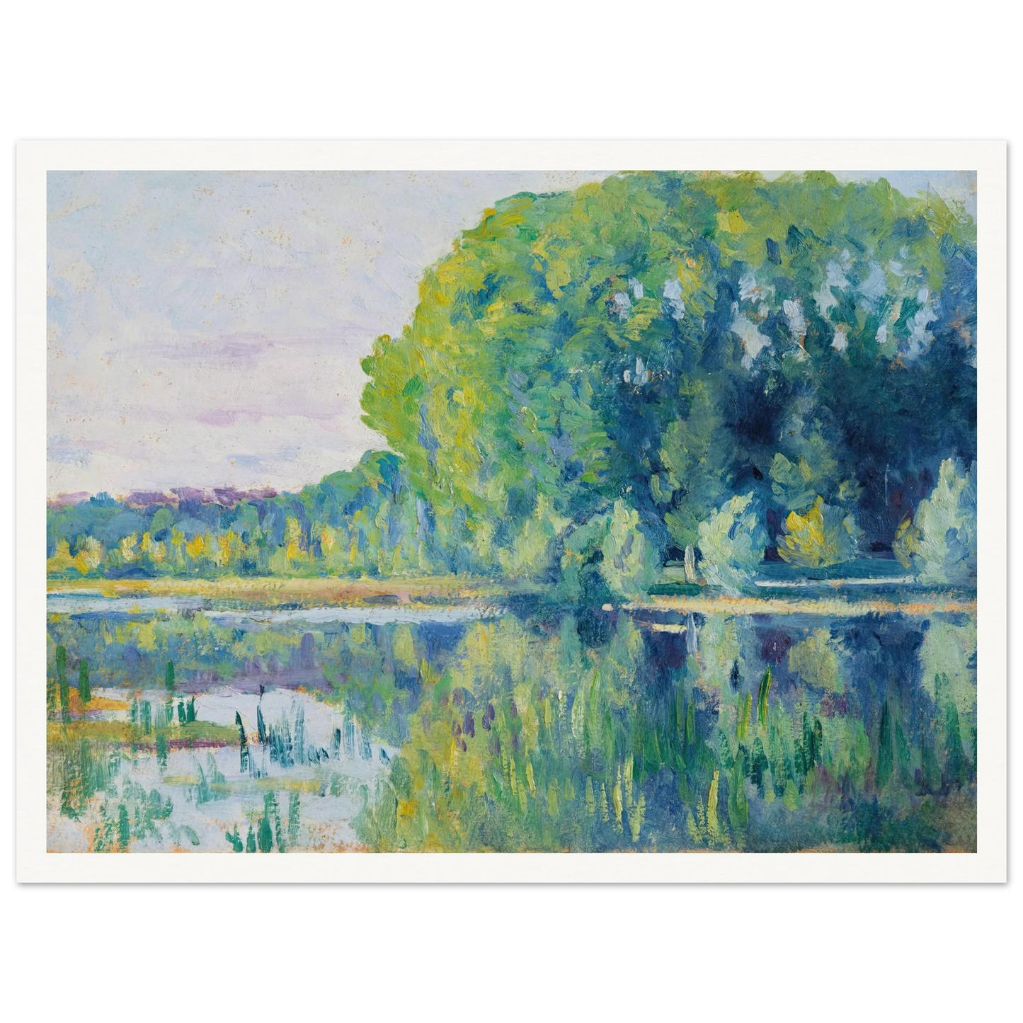 Moulineux, L’Etang (c. 1900–1905) Art Print | Maximilien Luce-Quipham Collections