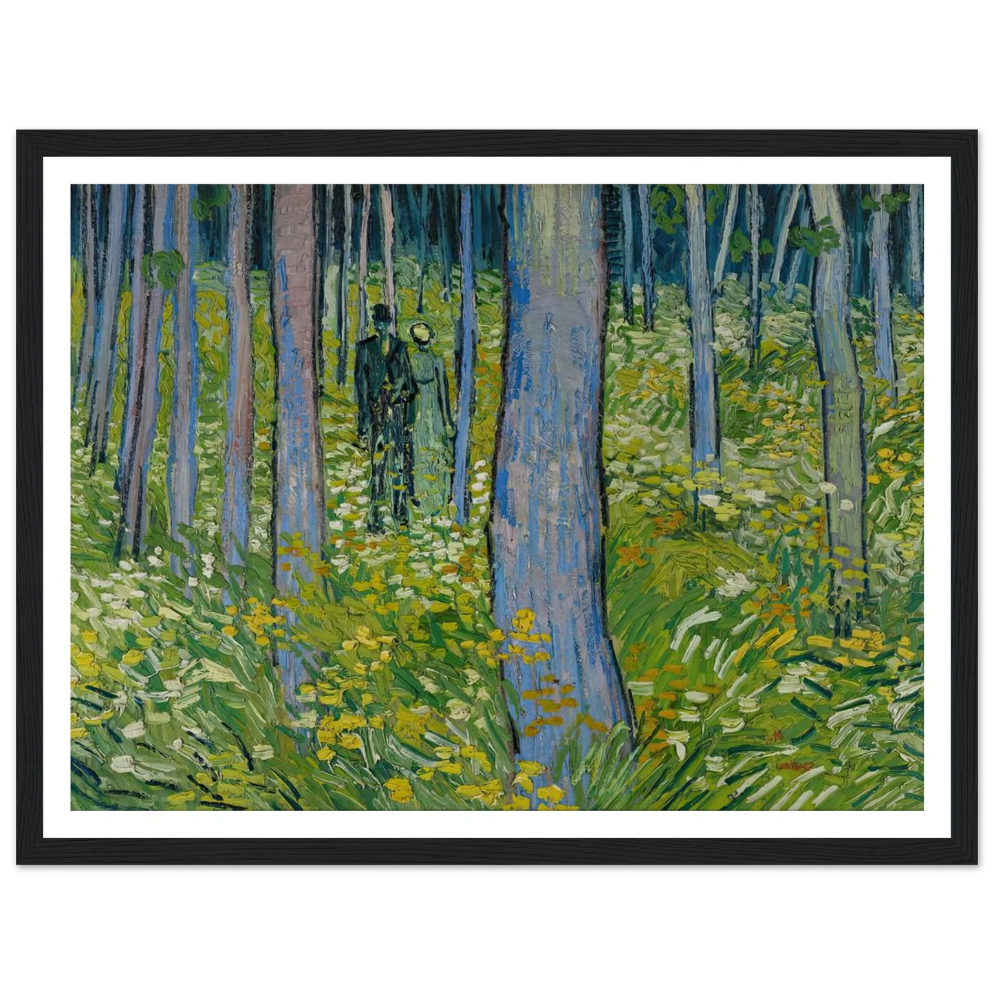 Undergrowth with two Figures (1890) Art Print | Vincent van Gogh-Quipham Collections