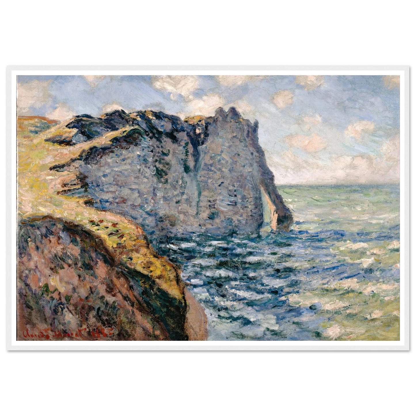 The Cliff of Aval, Etrétat (1885) Art Print | Claude Monet-Quipham Collections