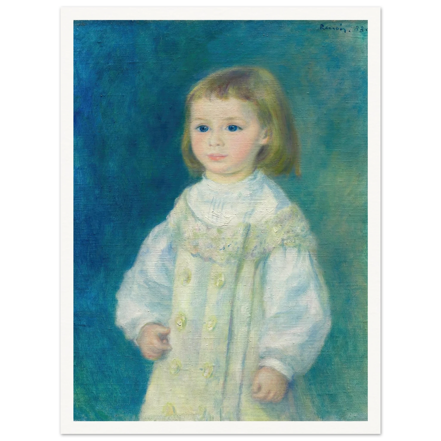 Lucie Berard (Child in White) (1883) Art Print | Pierre Auguste Renoir-Quipham Collections