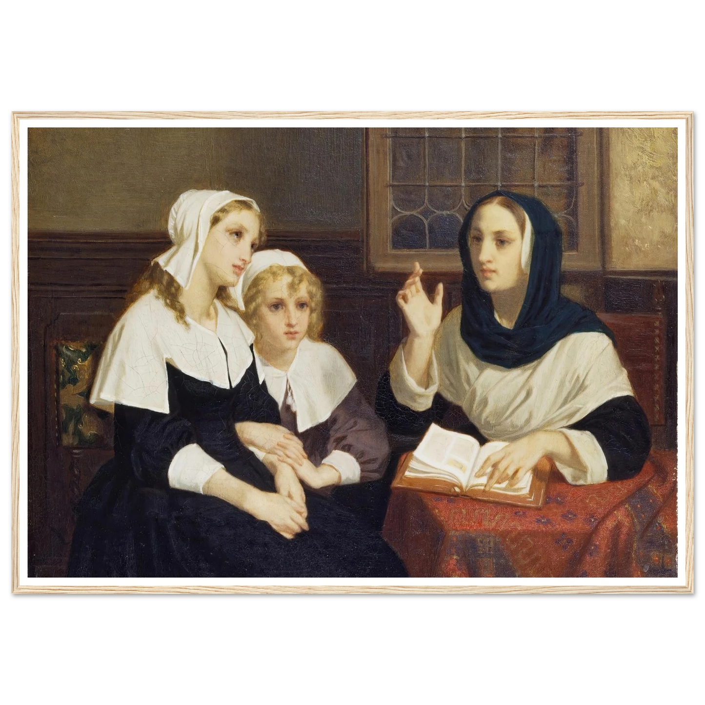 Reading the Bible (c. 1859) Art Print | Hugues Merle-Quipham Collections