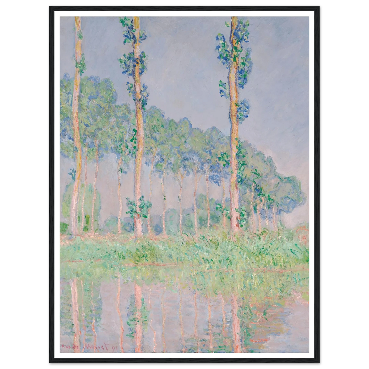 Poplars, Pink Effect (1891) Art Print | Claude Monet-Quipham Collections