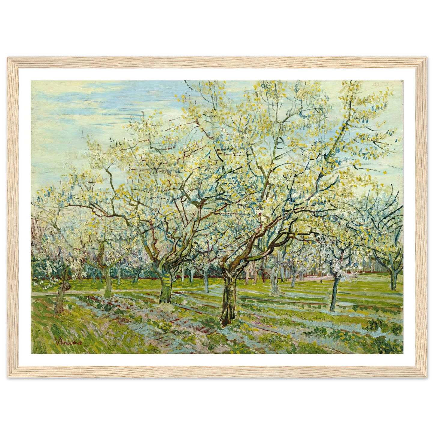 The white orchard (1888) Art Print | Vincent van Gogh-Quipham Collections