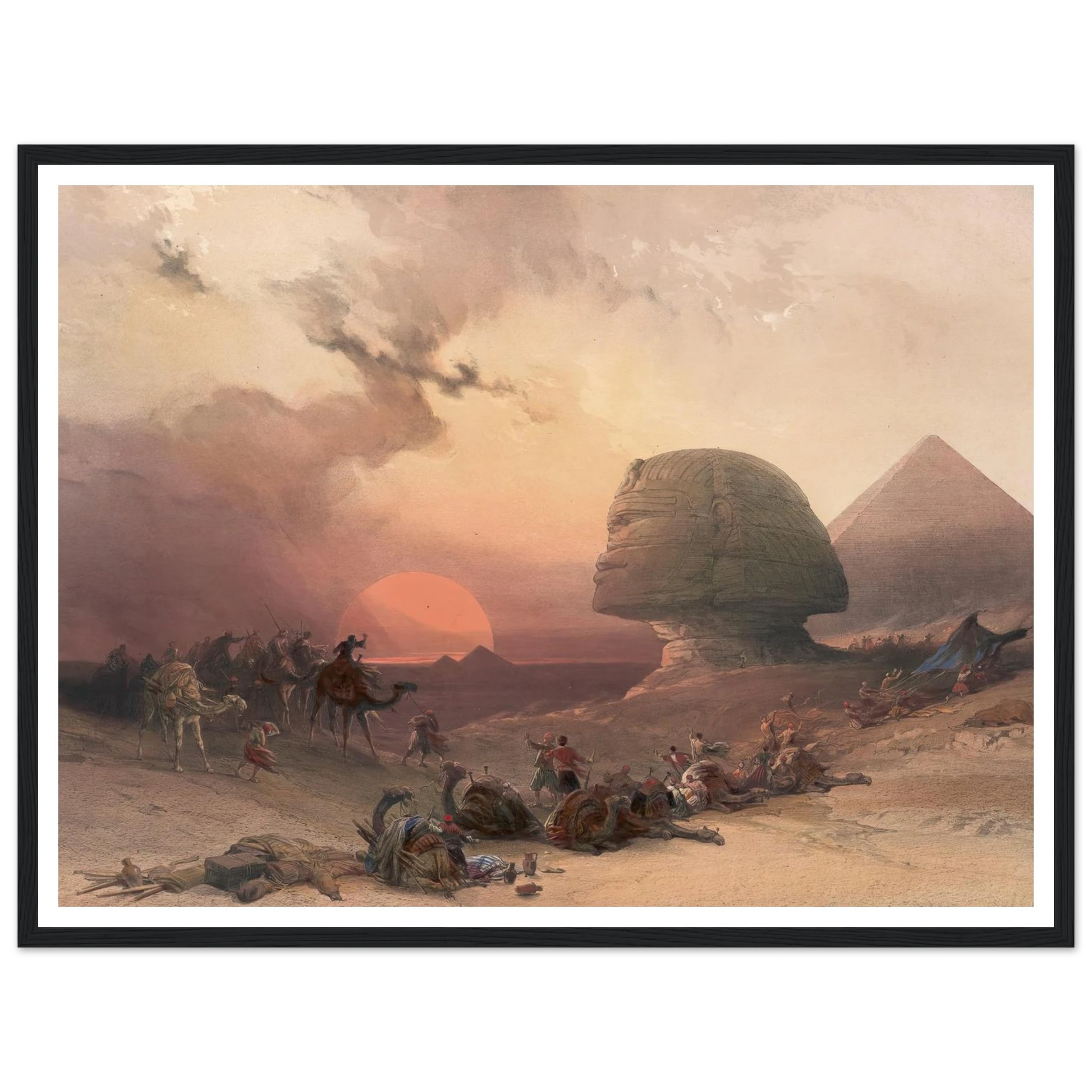 Approach of the simoom. Desert of Gizeh. (1846-1849) Art Print | David Roberts-Quipham Collections