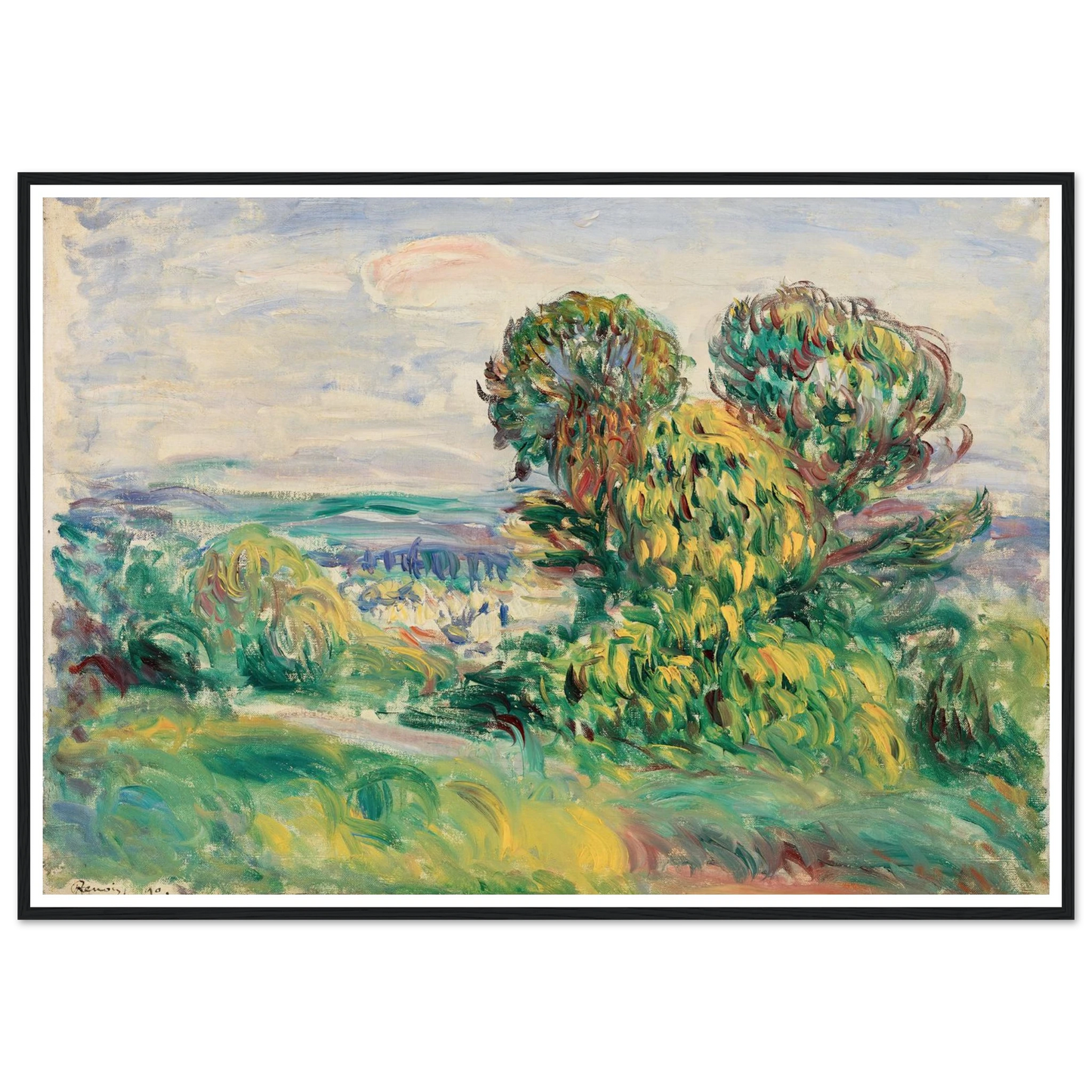 Landscape (1890) Art Print | Pierre Auguste Renoir-Quipham Collections