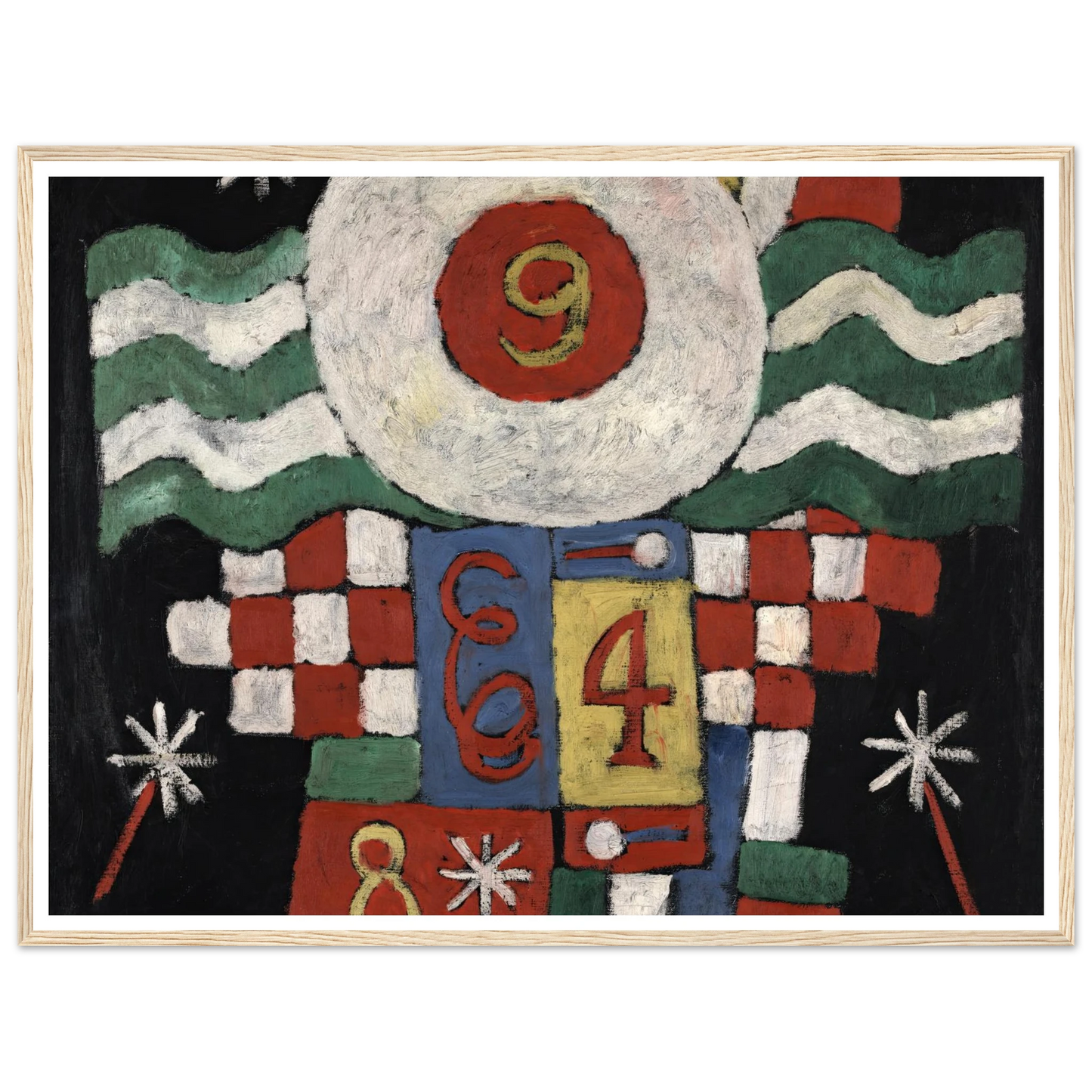 Collection of Numbers, Designs and Letters Seen by Me at the Beginning of the War in Berlin–Military in Nature (ca. 1915) Art Print | Marsden Hartley-Quipham Collections