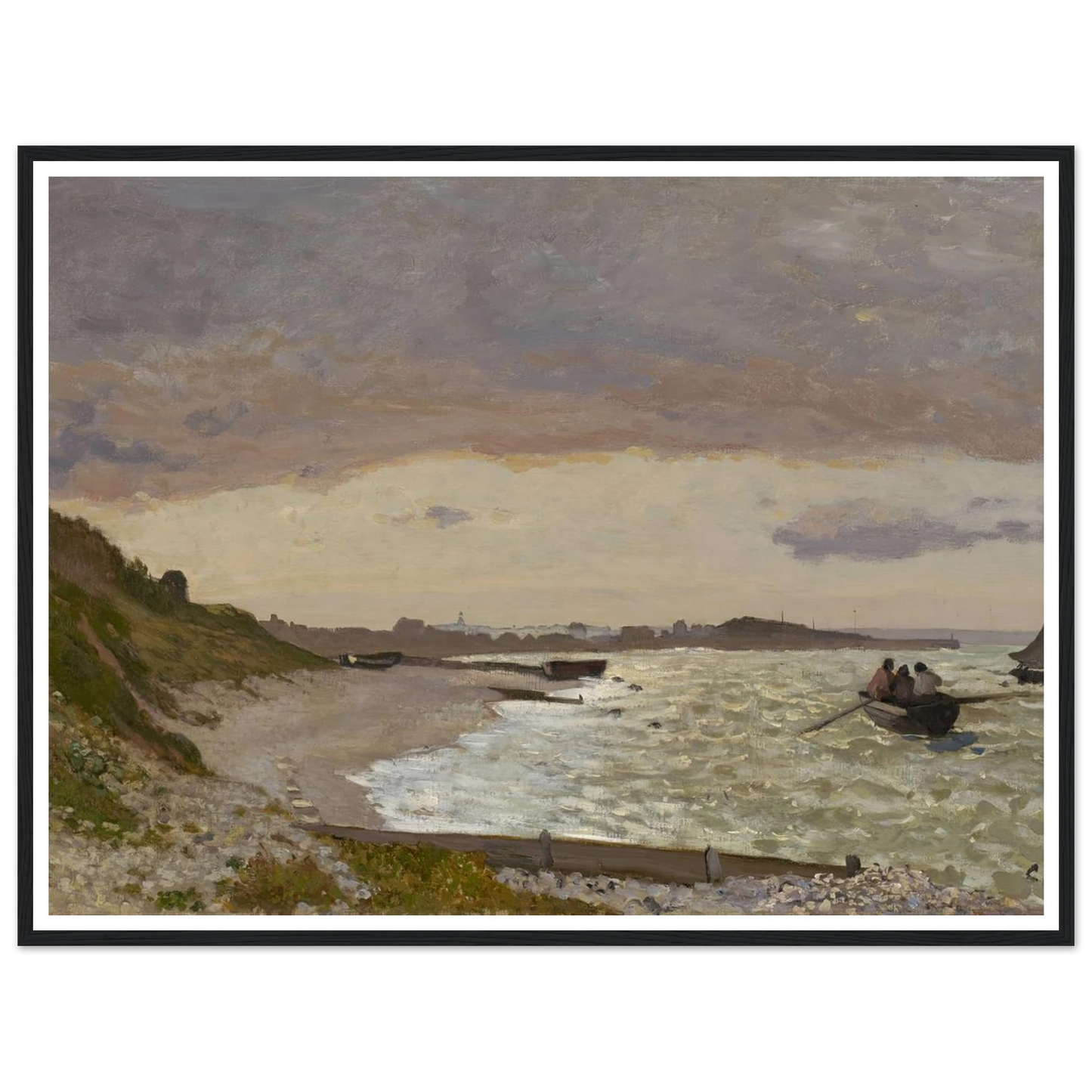The Seashore at Sainte-Adresse (1864) Art Print | Claude Monet-Quipham Collections