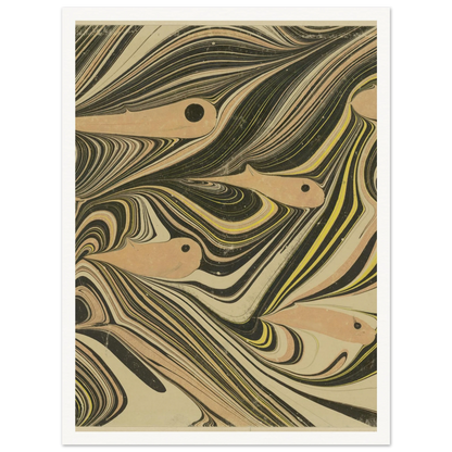 Marmorpapier (mit Fischmotiven) (1903 - 1907) Art Print | Josef Hoffmann-Quipham Collections