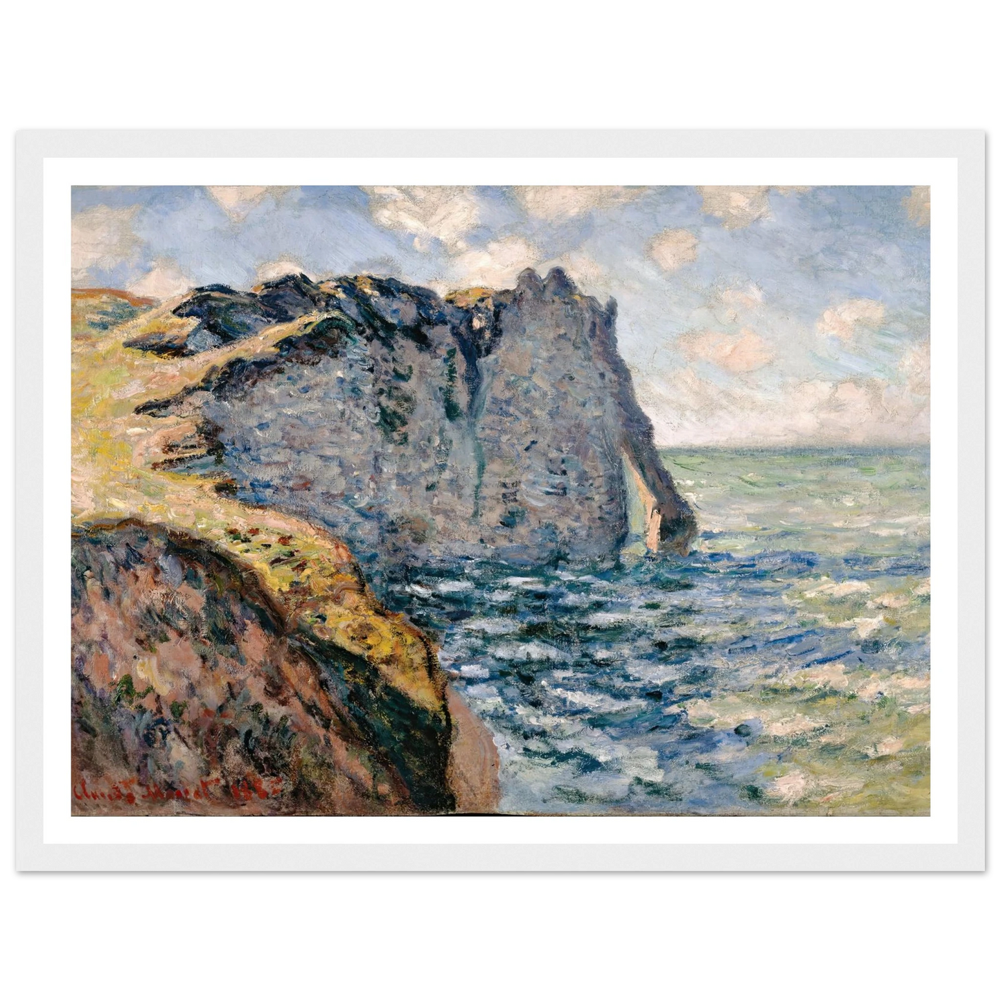 The Cliff of Aval, Etrétat (1885) Art Print | Claude Monet-Quipham Collections