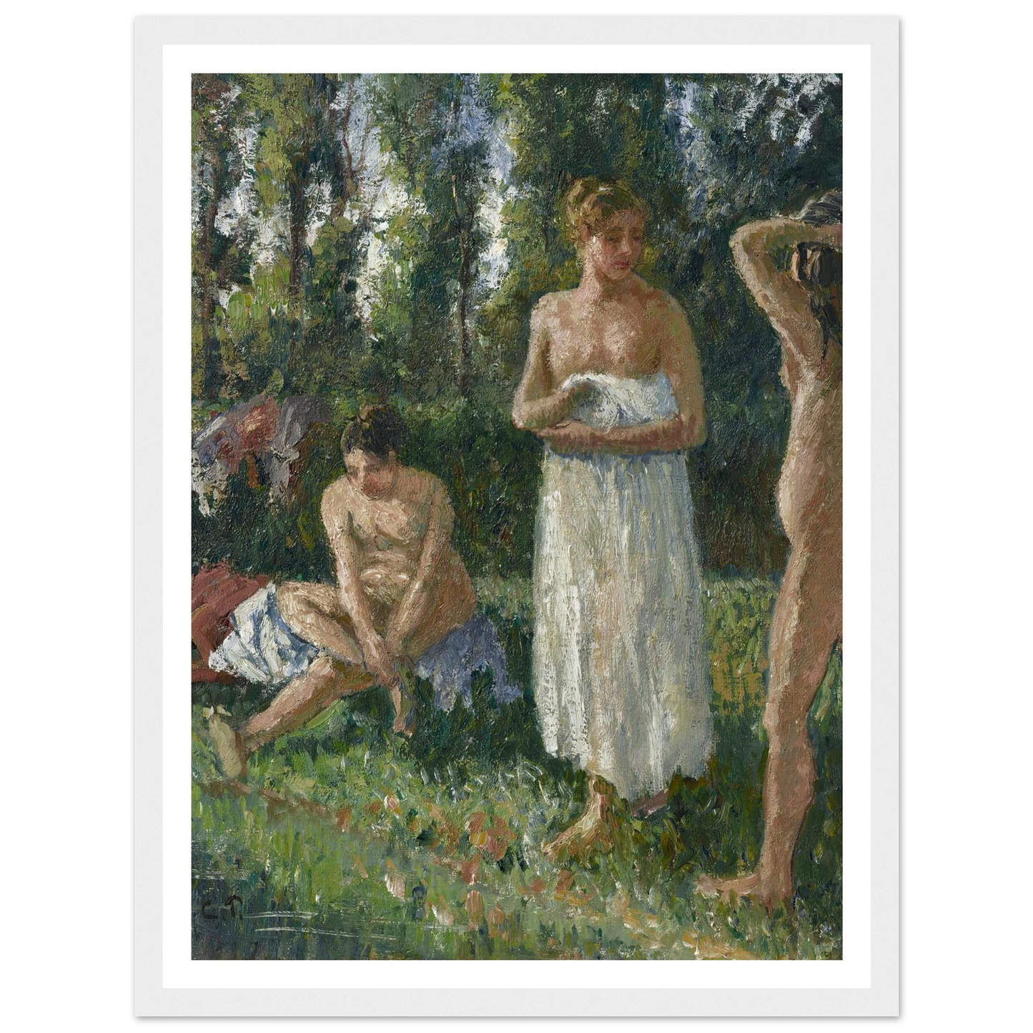 Baigneuses (circa 1895) Art Print | Camille Pissarro-Quipham Collections