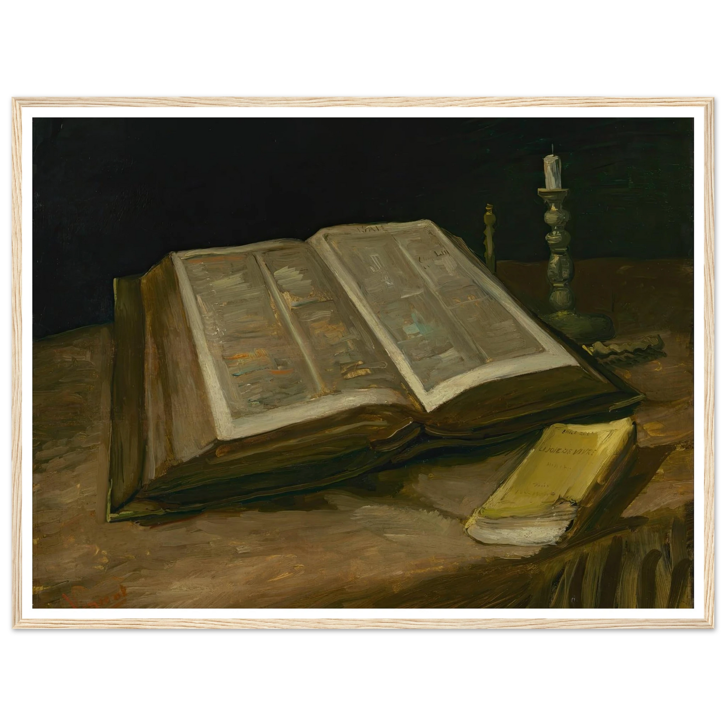 Still Life with Bible (1885) Art Print | Vincent van Gogh-Quipham Collections